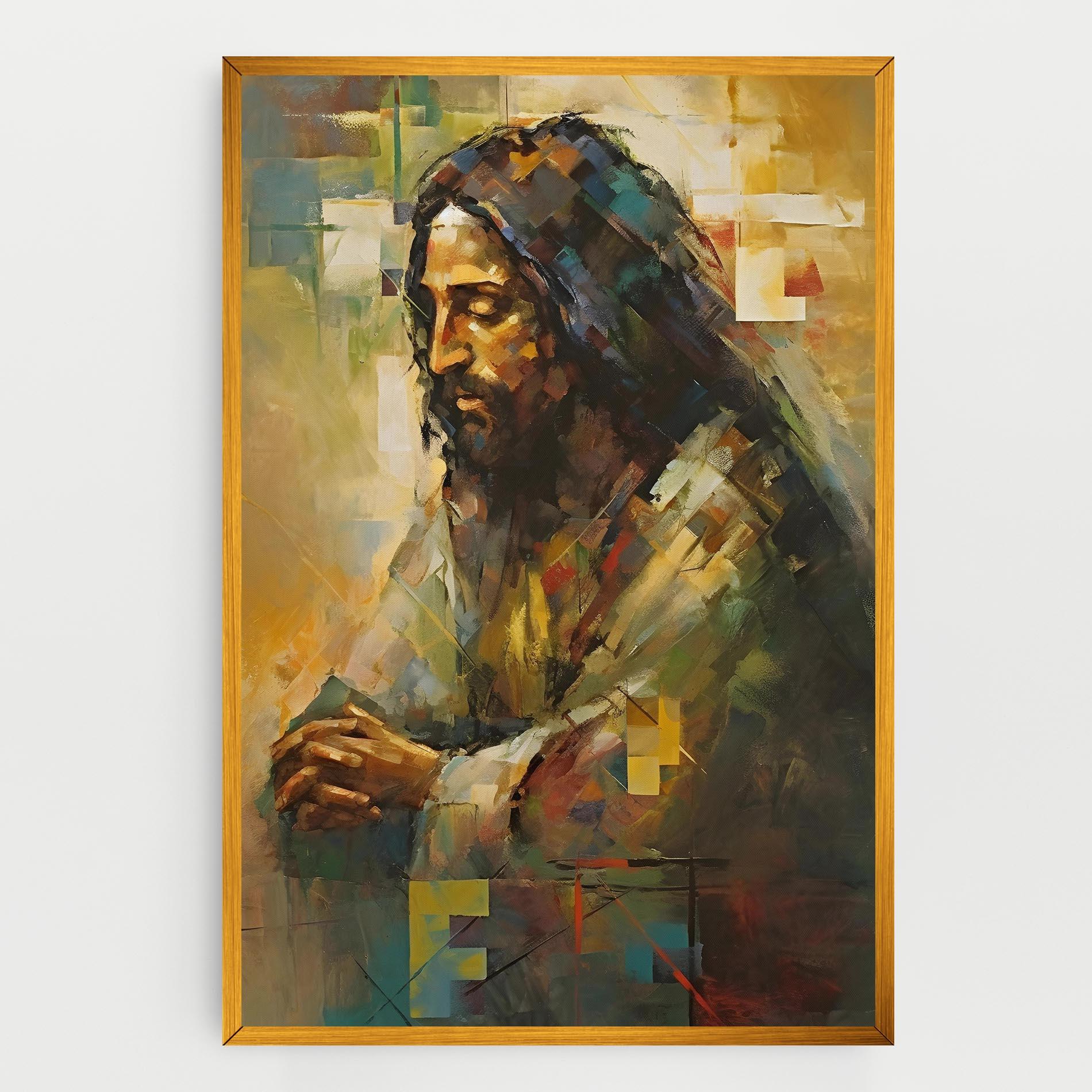 Leinwandbild Christ Painting Art mockup 0