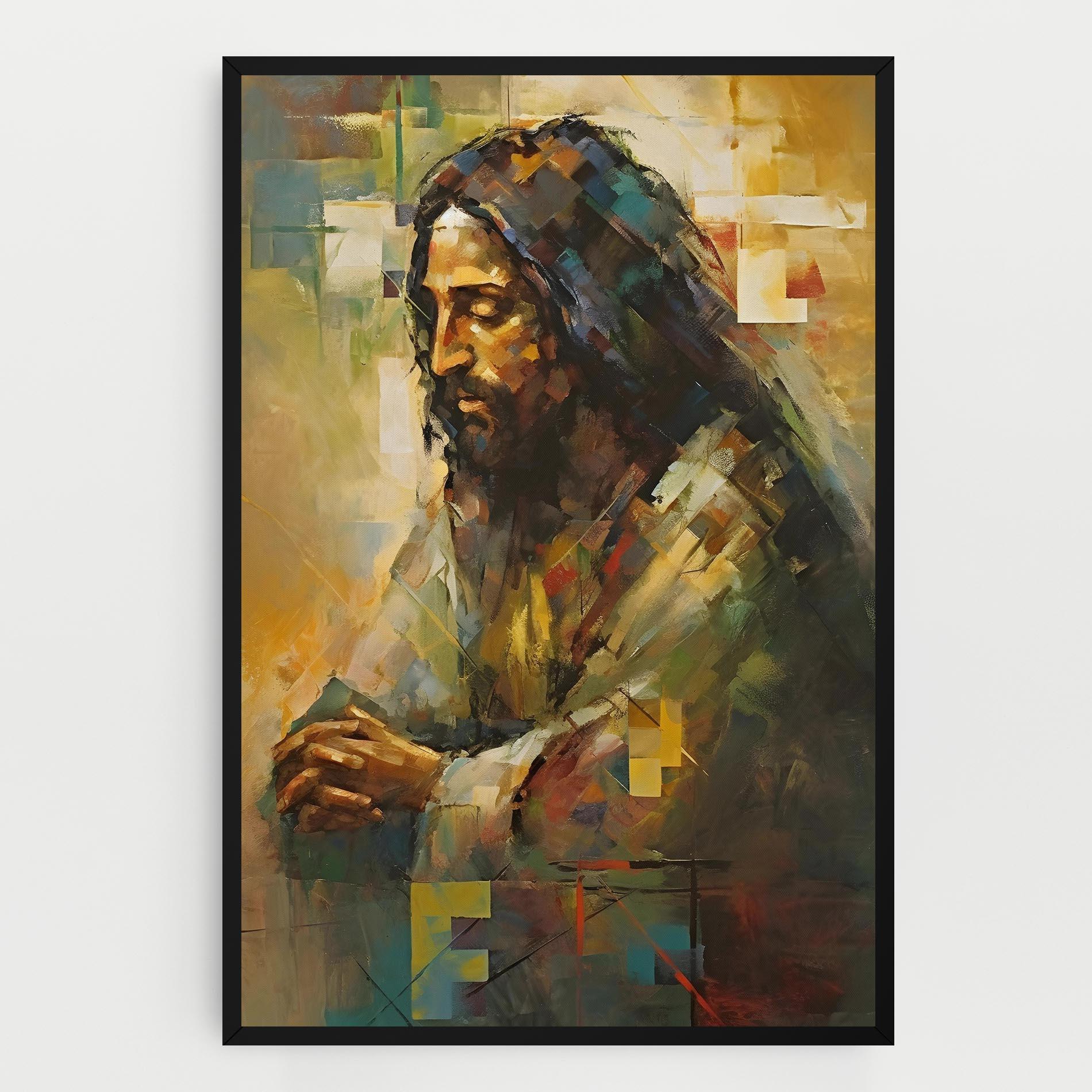Leinwandbild Christ Painting Art mockup 0