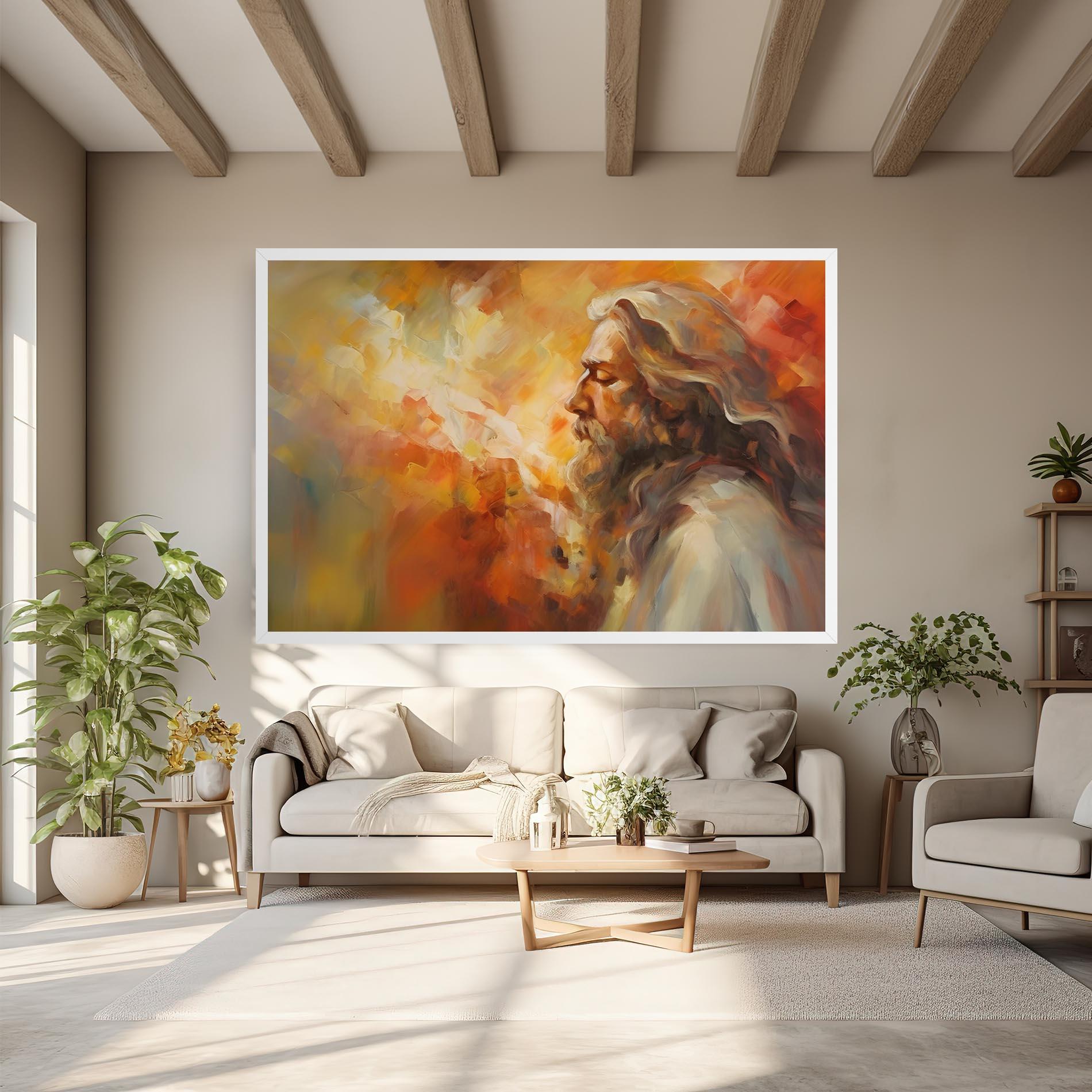Leinwandbild Christ Oil Painting mockup 6