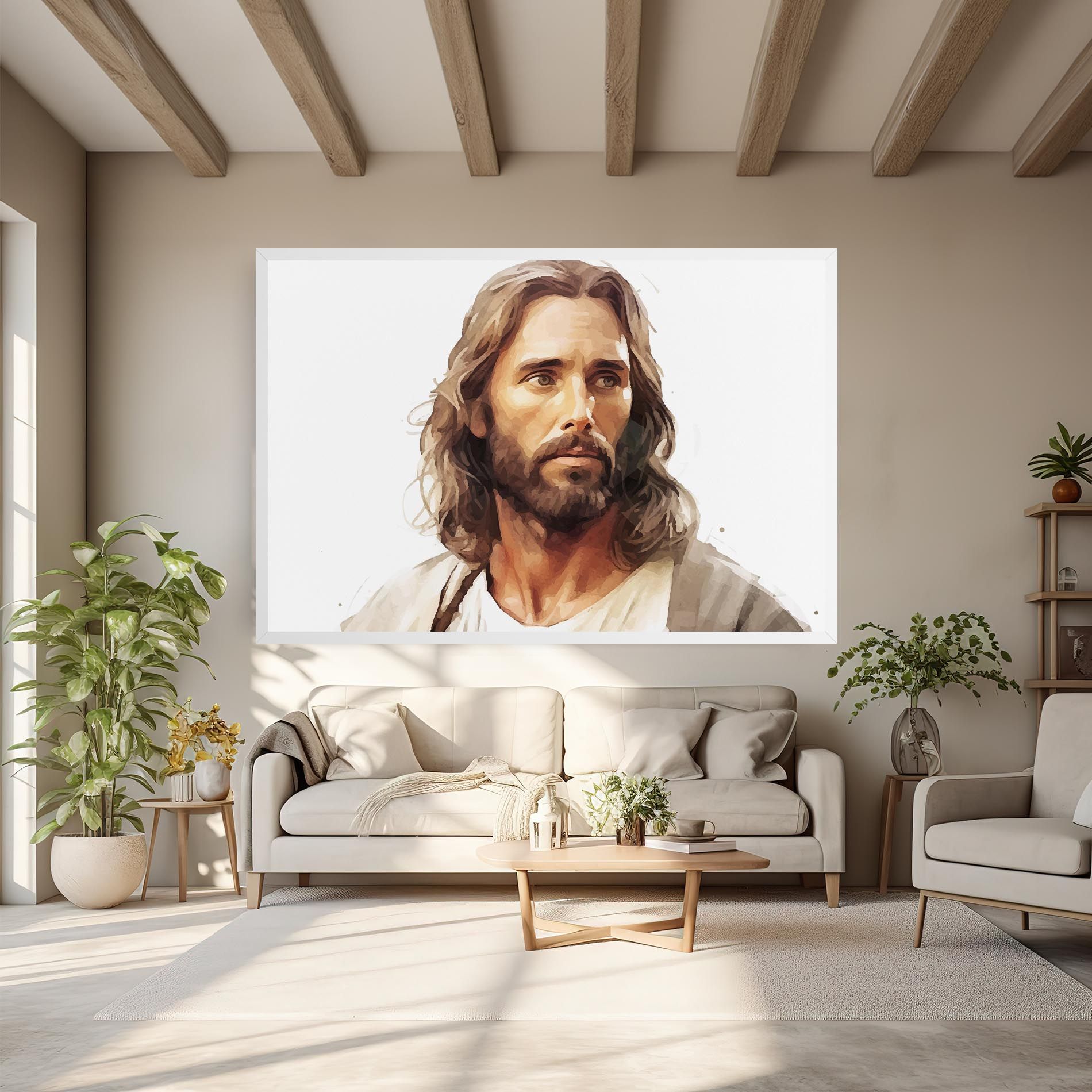 Jesus Long Hair mockup 6