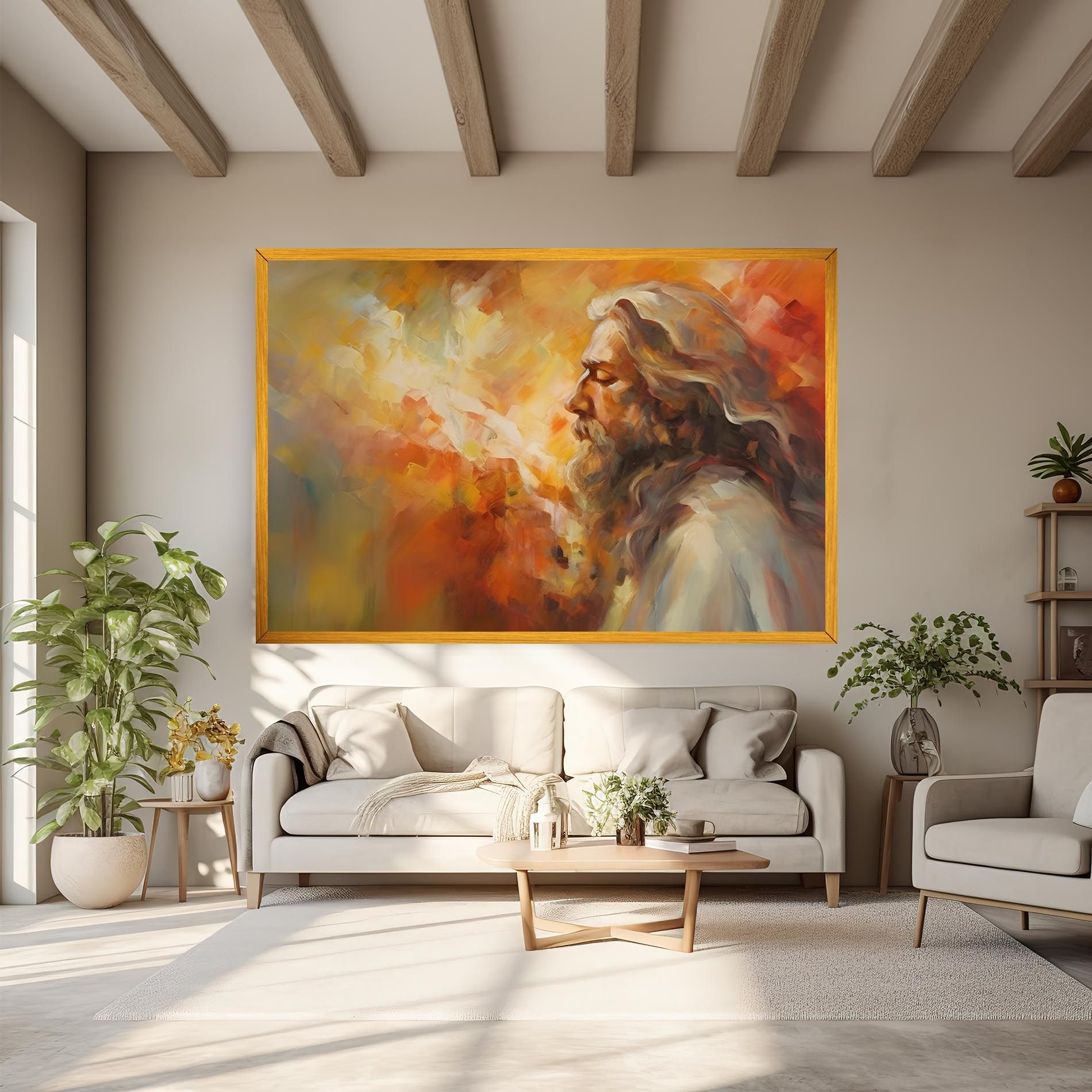 Christ Oil Painting mockup 6