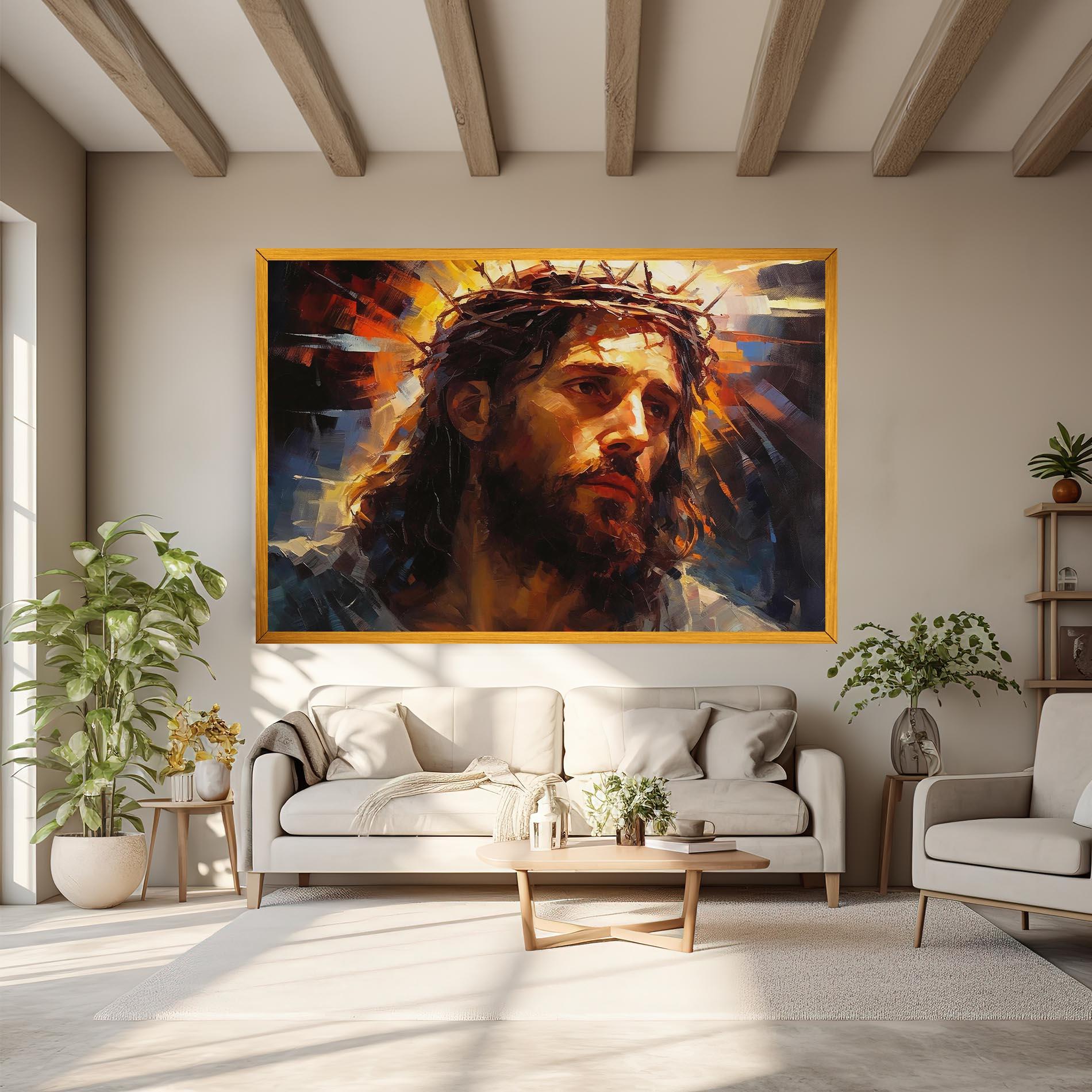 Leinwandbild Jesus Crown mockup 6