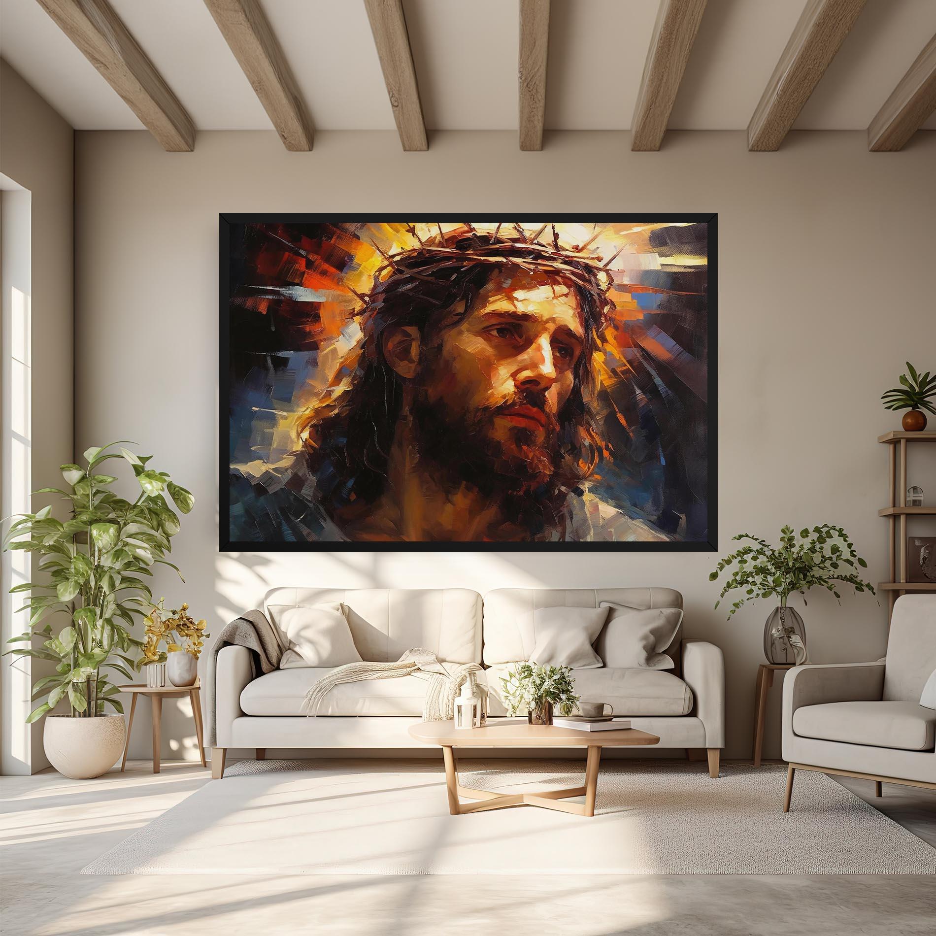 Leinwandbild Jesus Crown mockup 6