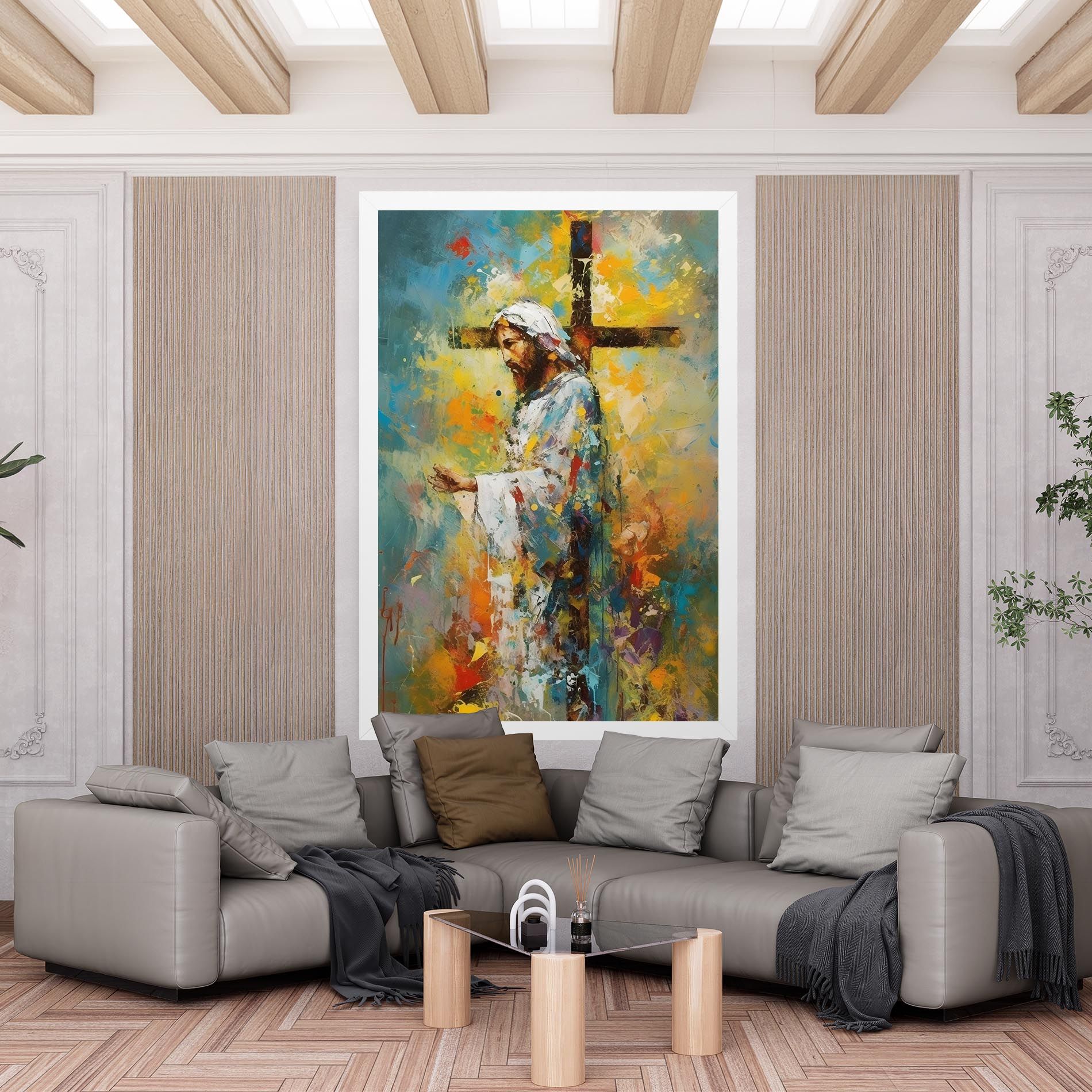 Christ Art Painting mockup 6