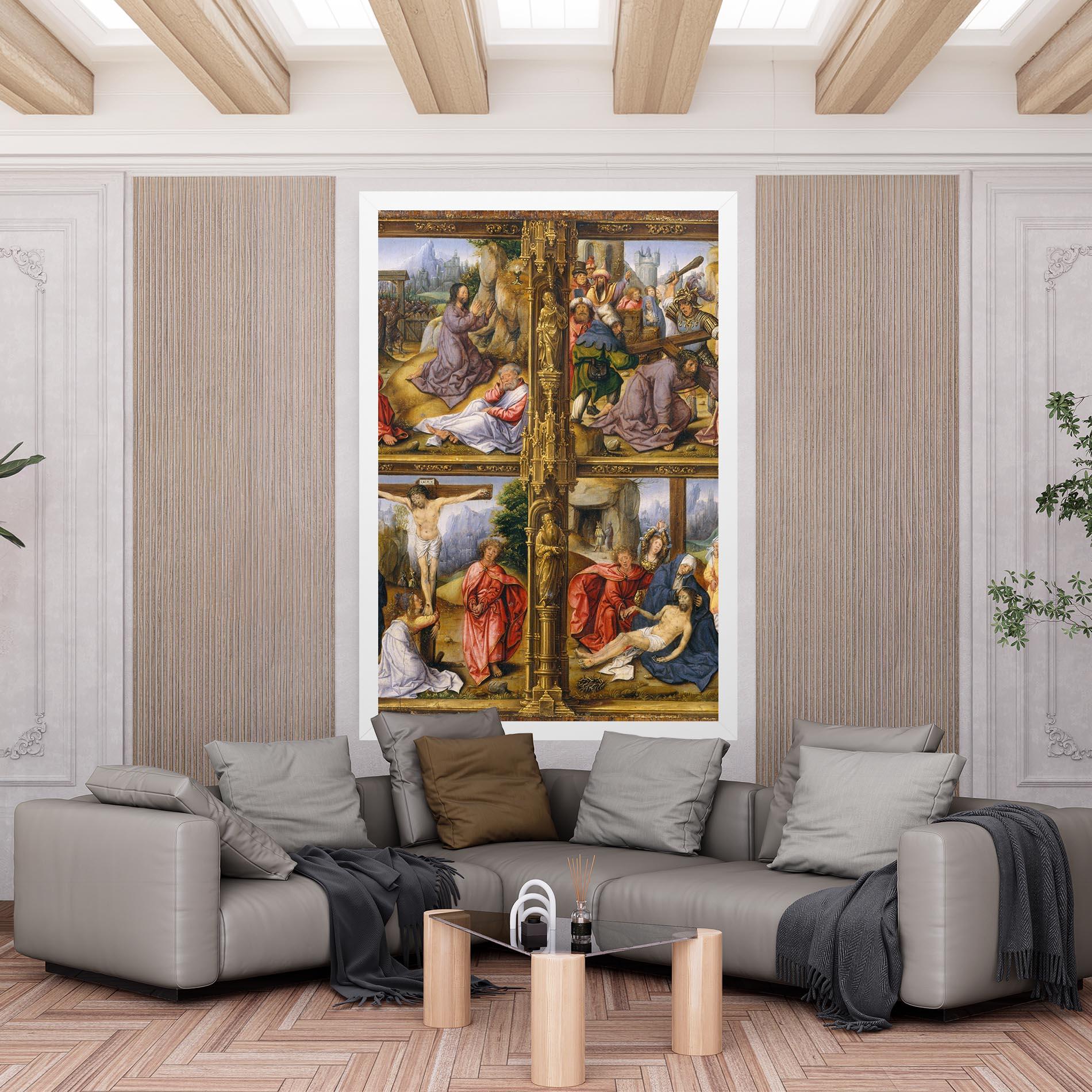 Leinwandbild Gold Window View mockup 6