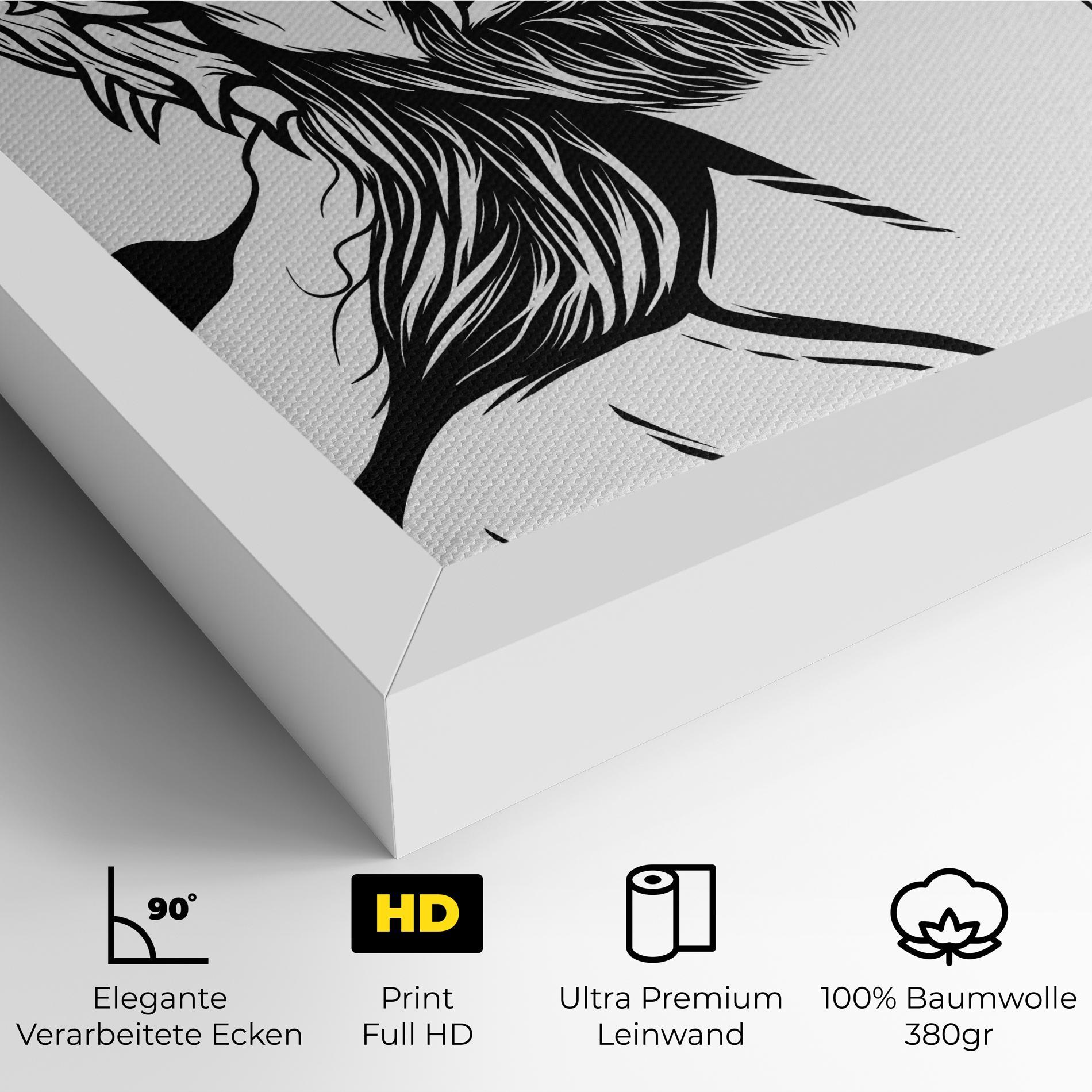 Leinwandbild Black White Jesus mockup 4