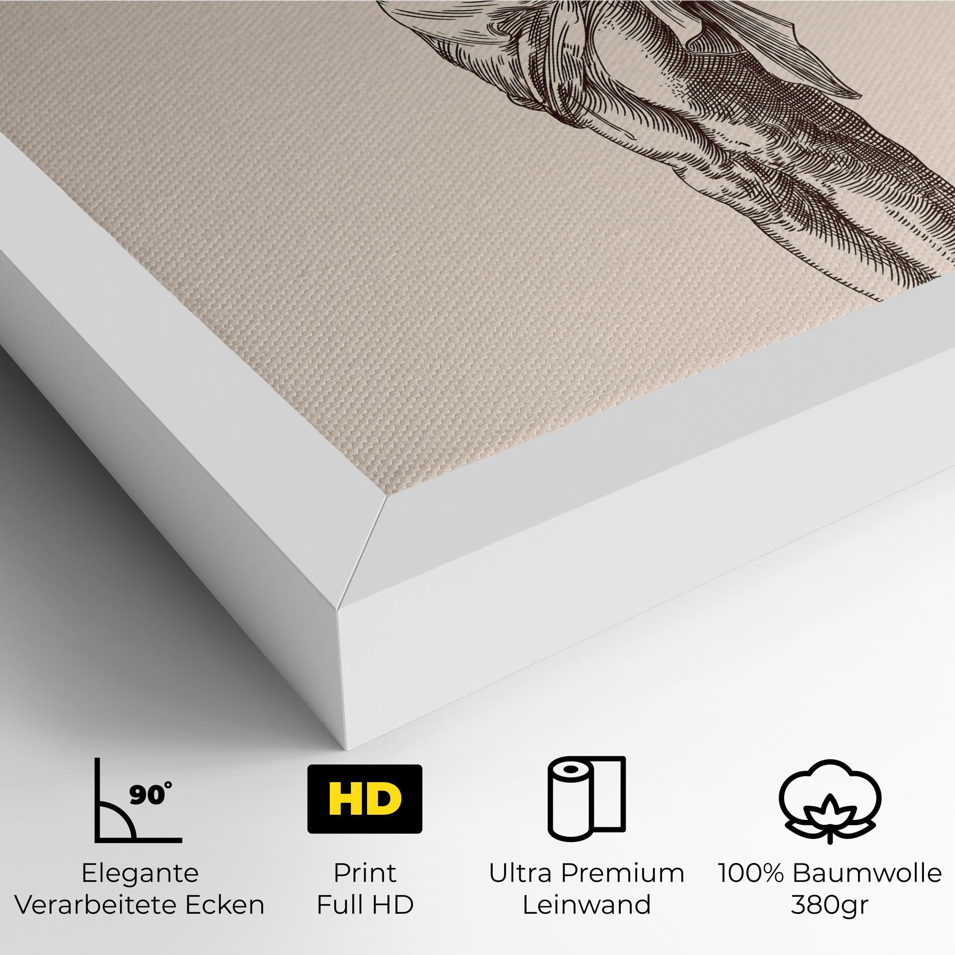 Leinwandbild Brown Cross Jesus mockup 4