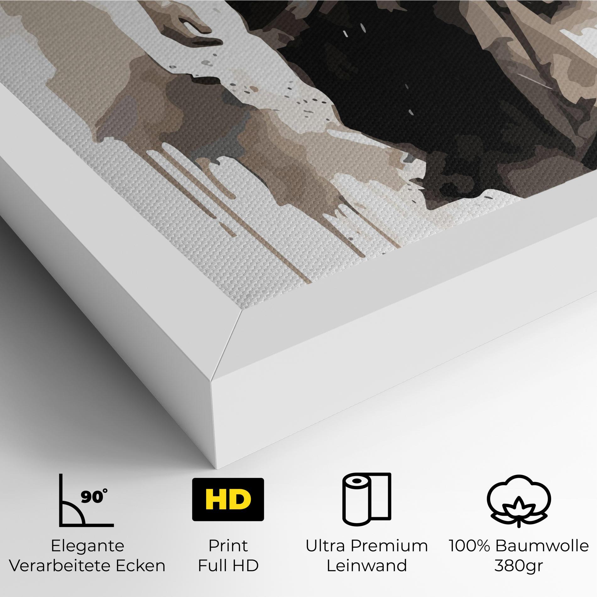 Leinwandbild Cream Art Jesus mockup 4