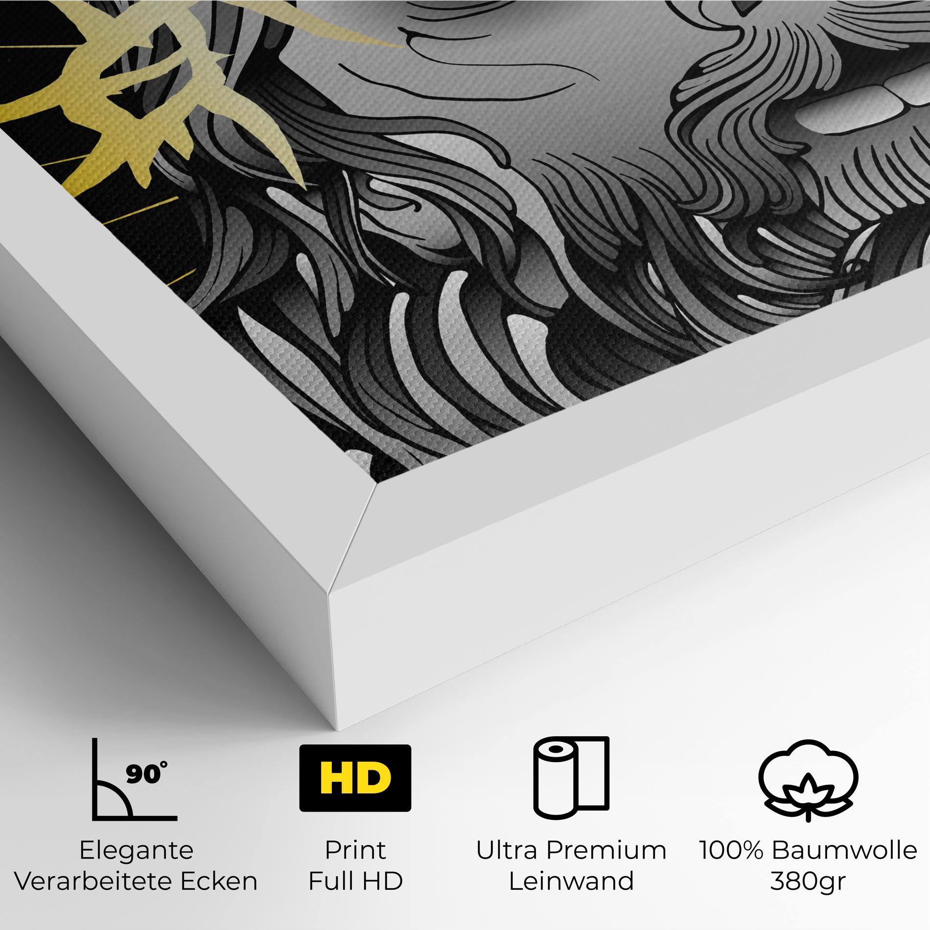 Leinwandbild Gold Christ mockup 4