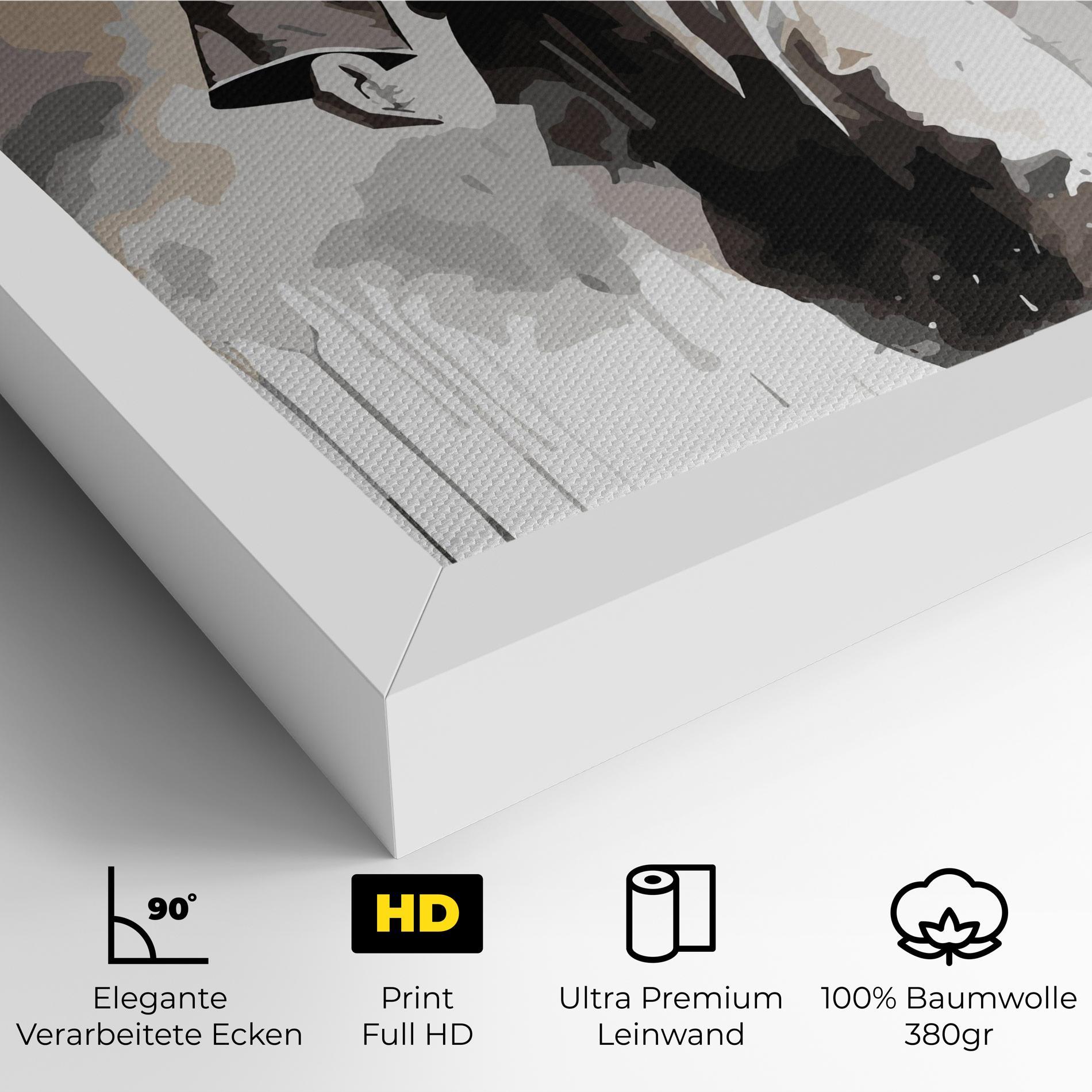 Leinwandbild Watercolor Jesus mockup 4