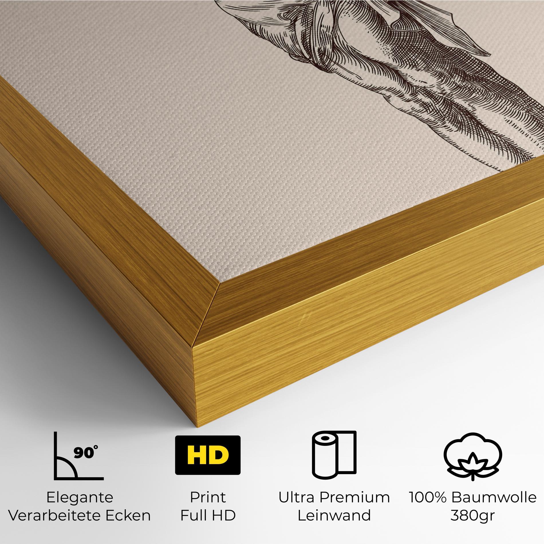 Leinwandbild Brown Cross Jesus mockup 4