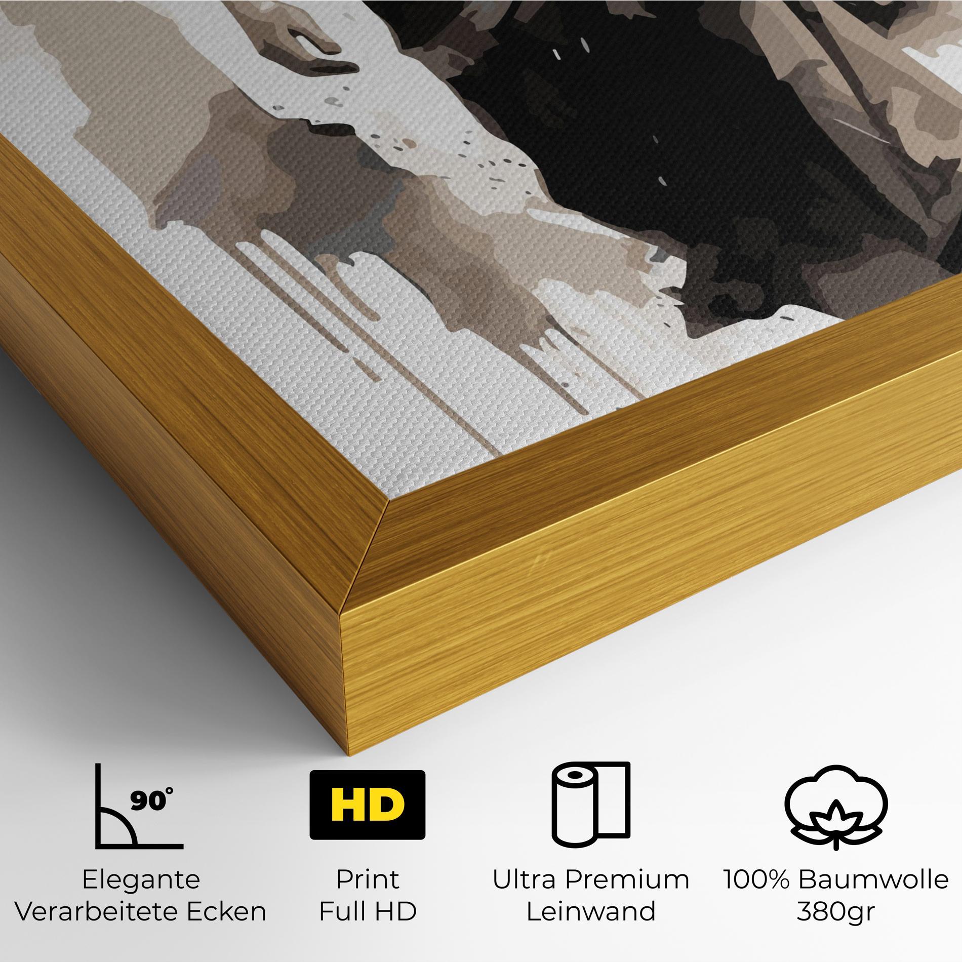 Leinwandbild Cream Art Jesus mockup 4