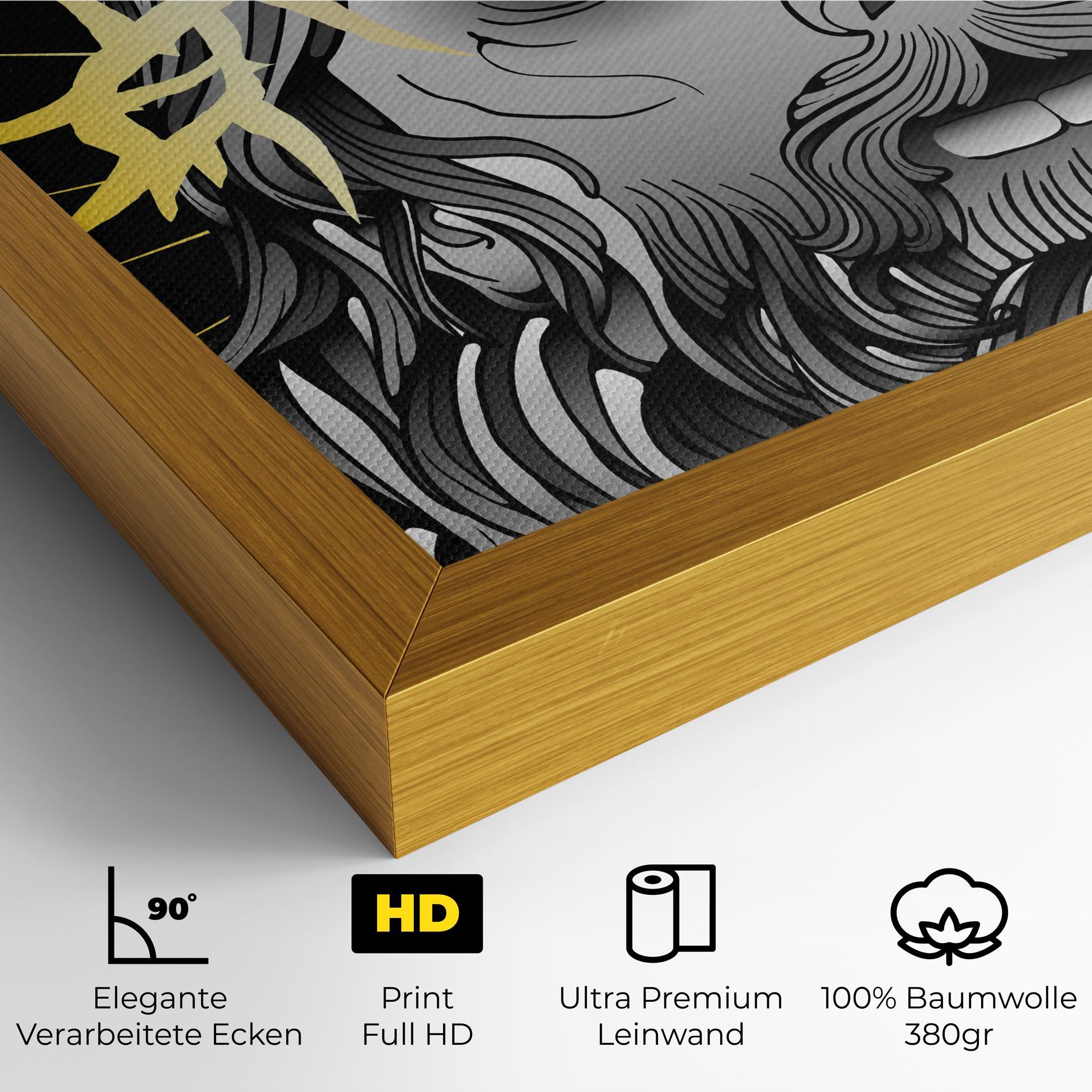 Leinwandbild Gold Christ mockup 4