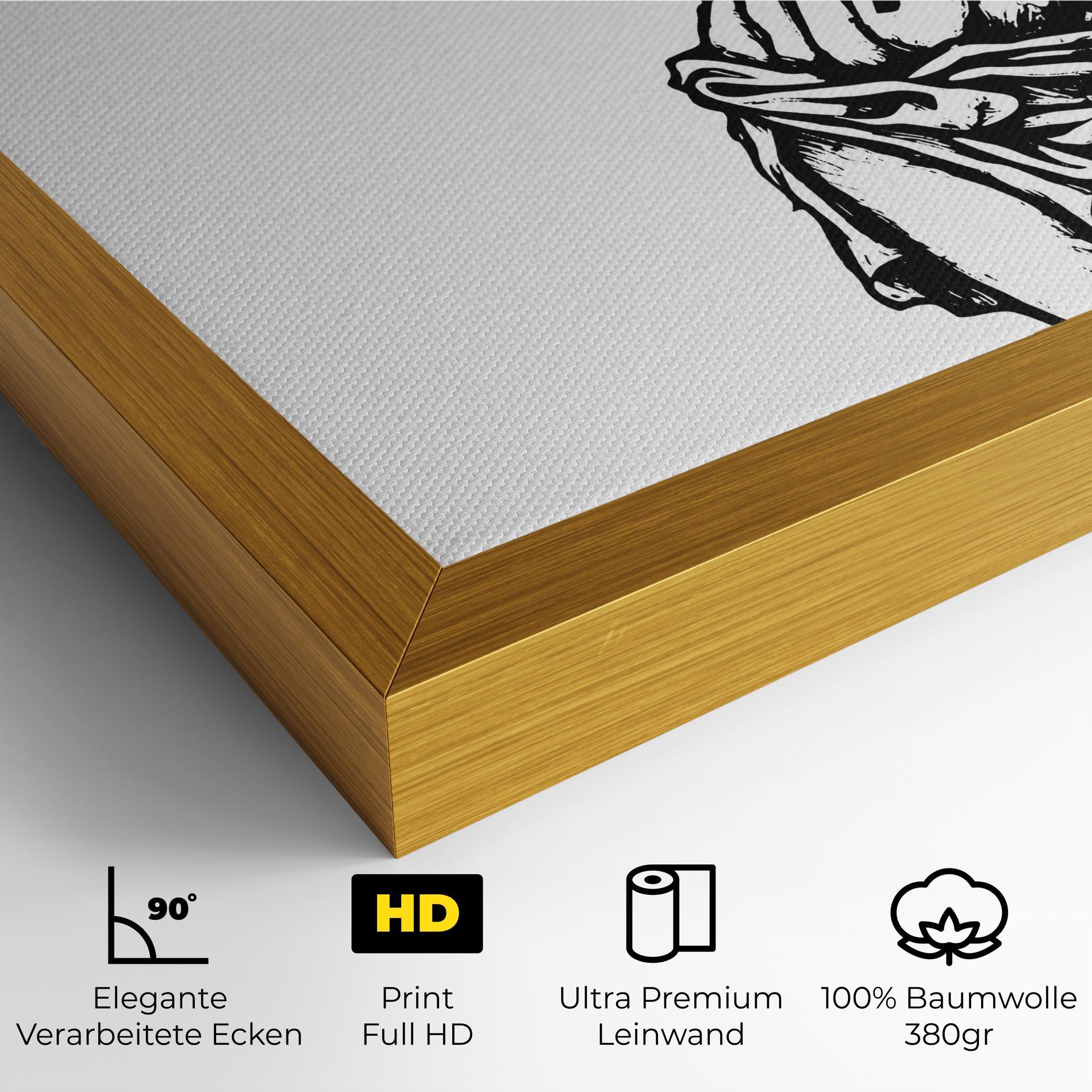 Leinwandbild Jesus Black Line mockup 4