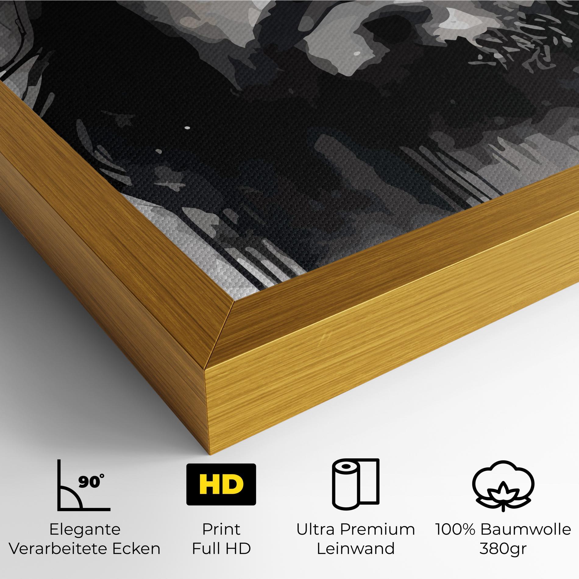 Leinwandbild Jesus Ink Art mockup 4