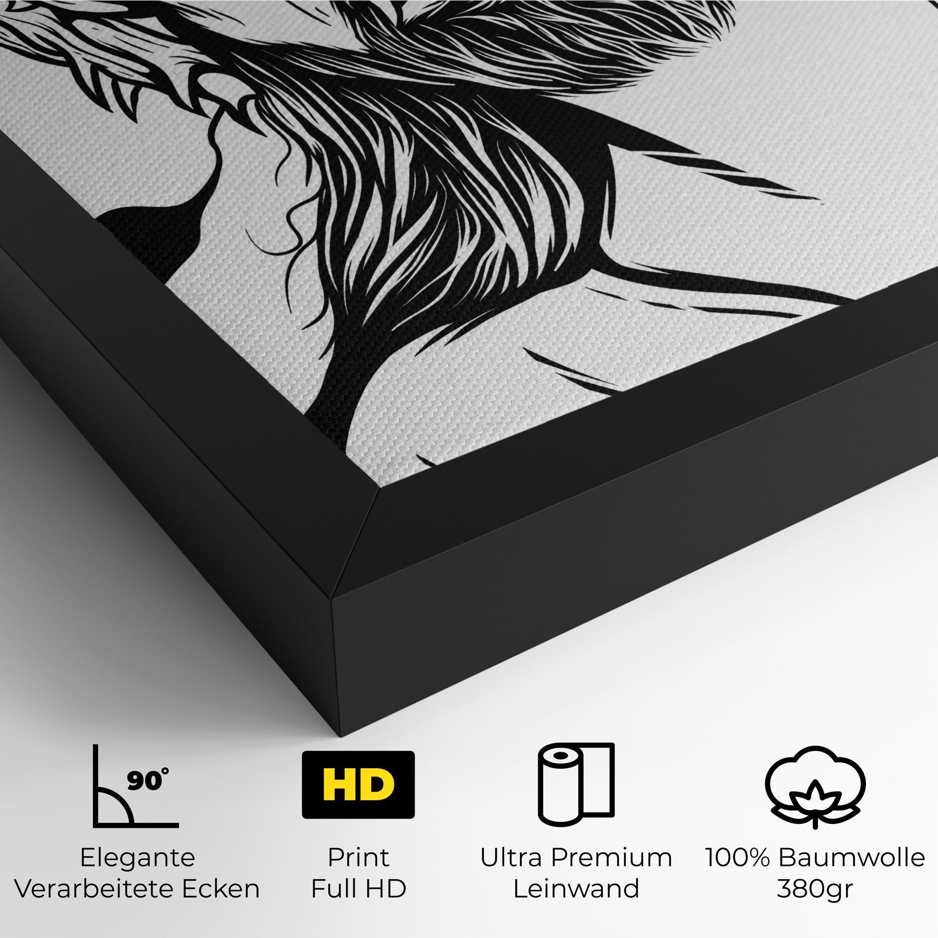 Leinwandbild Black White Jesus mockup 4