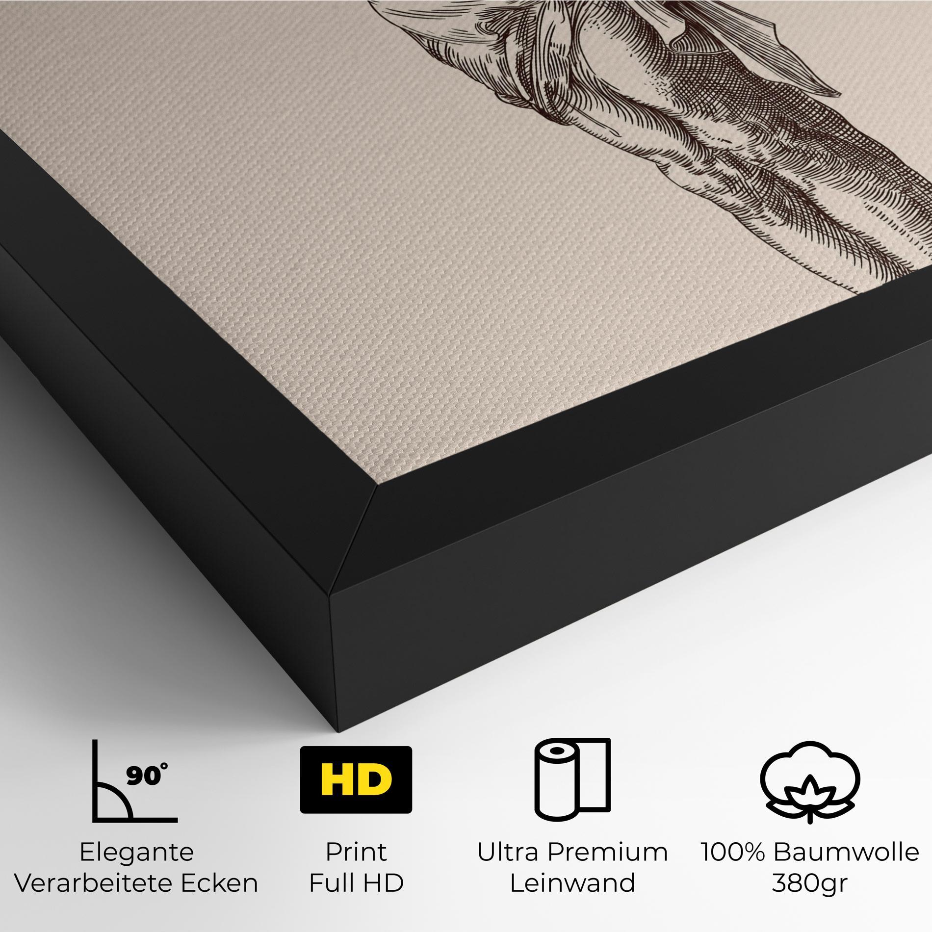 Leinwandbild Brown Cross Jesus mockup 4