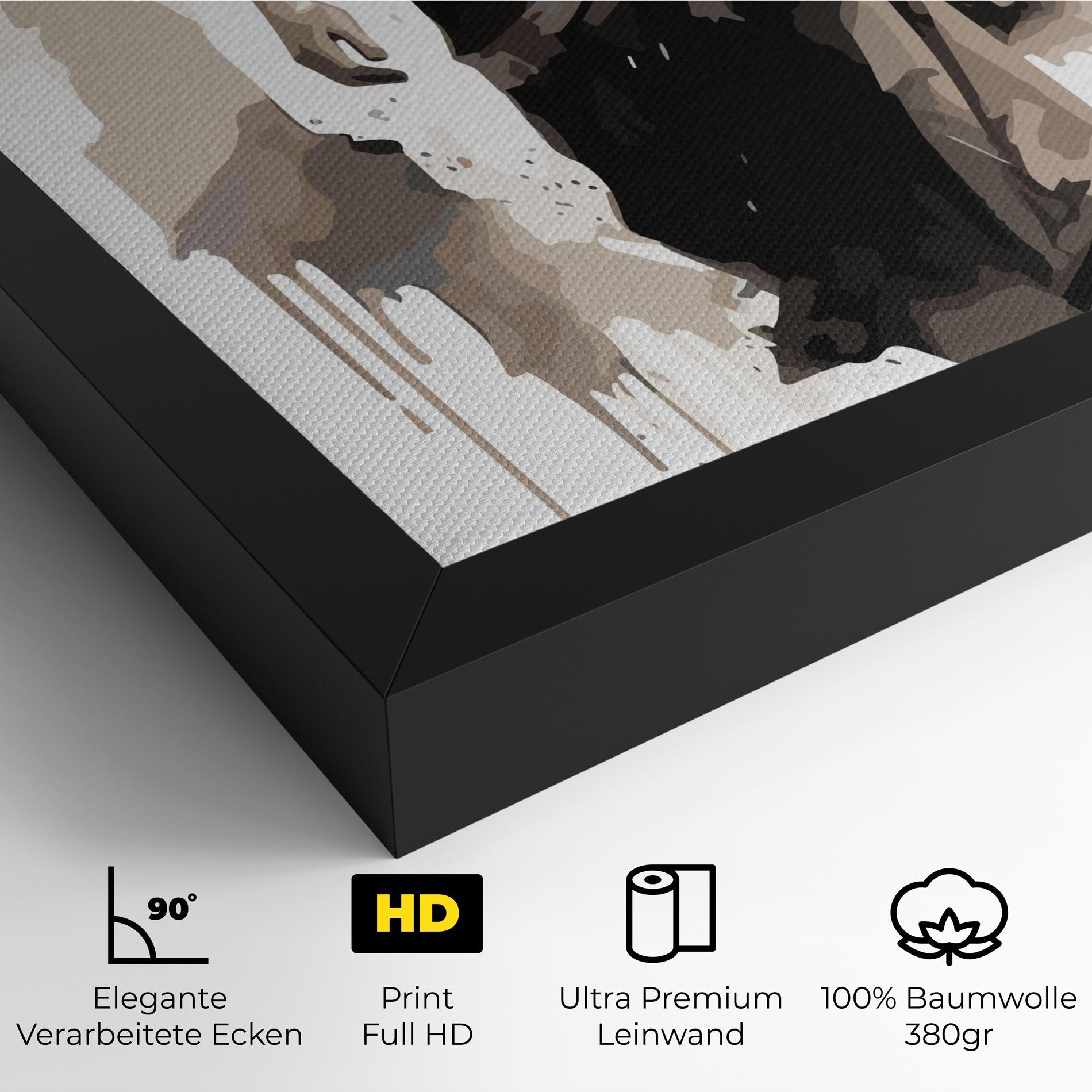 Leinwandbild Cream Art Jesus mockup 4