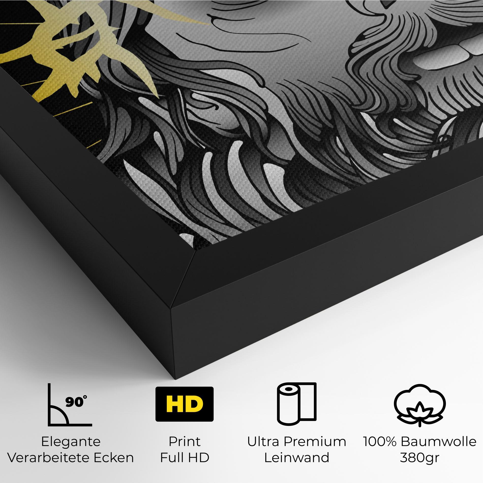 Leinwandbild Gold Christ mockup 4