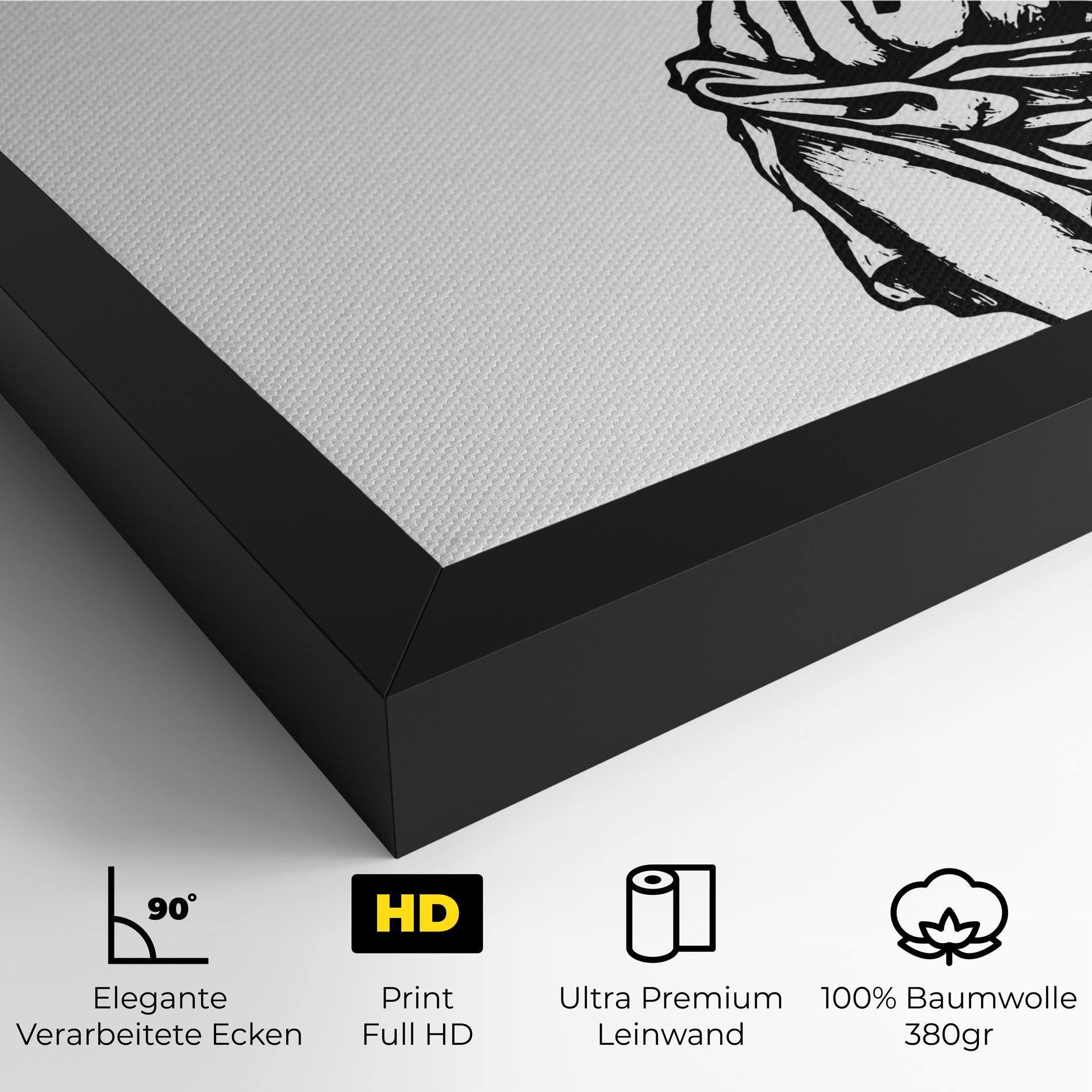 Leinwandbild Jesus Black Line mockup 4