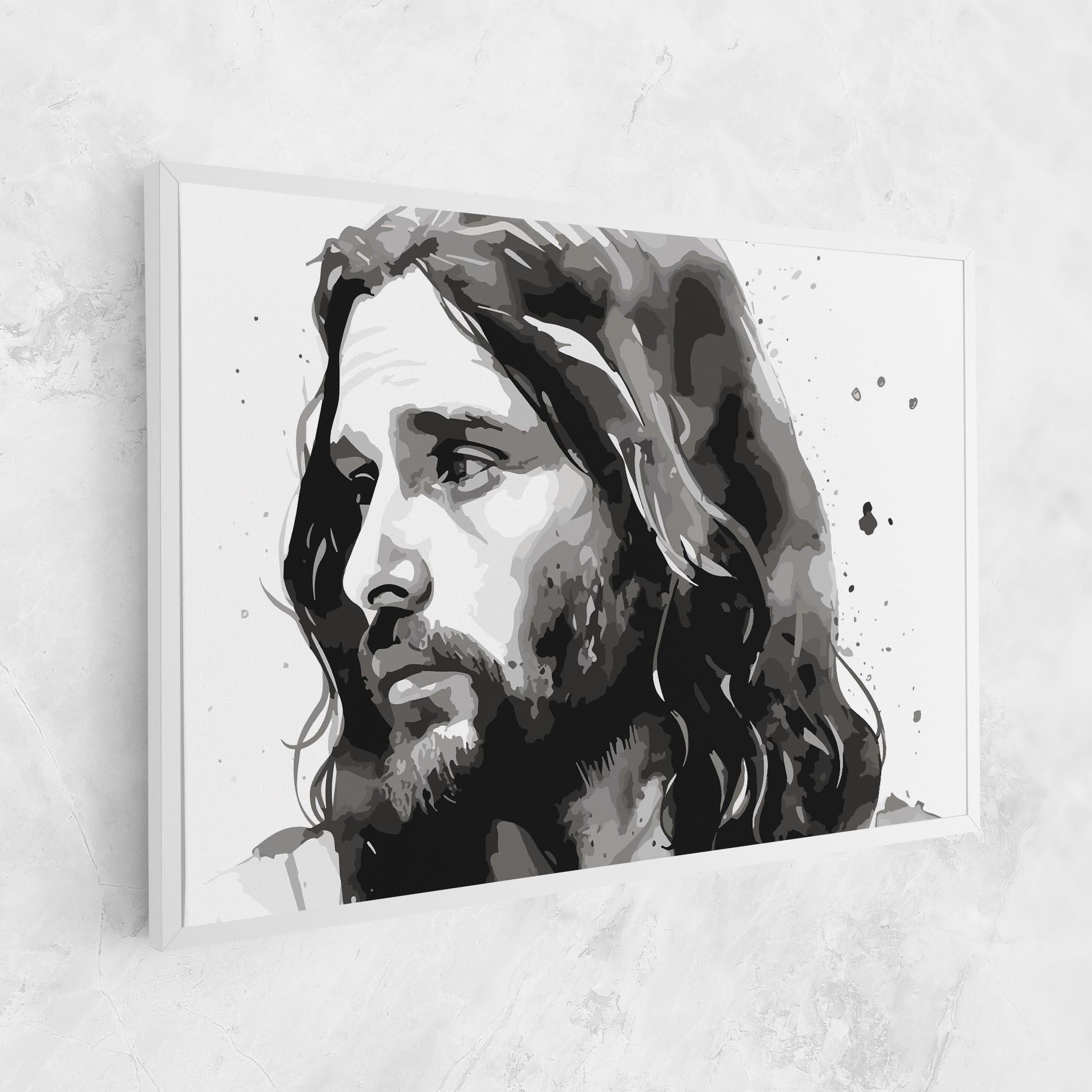 Leinwandbild Jesus Watercolor mockup 1