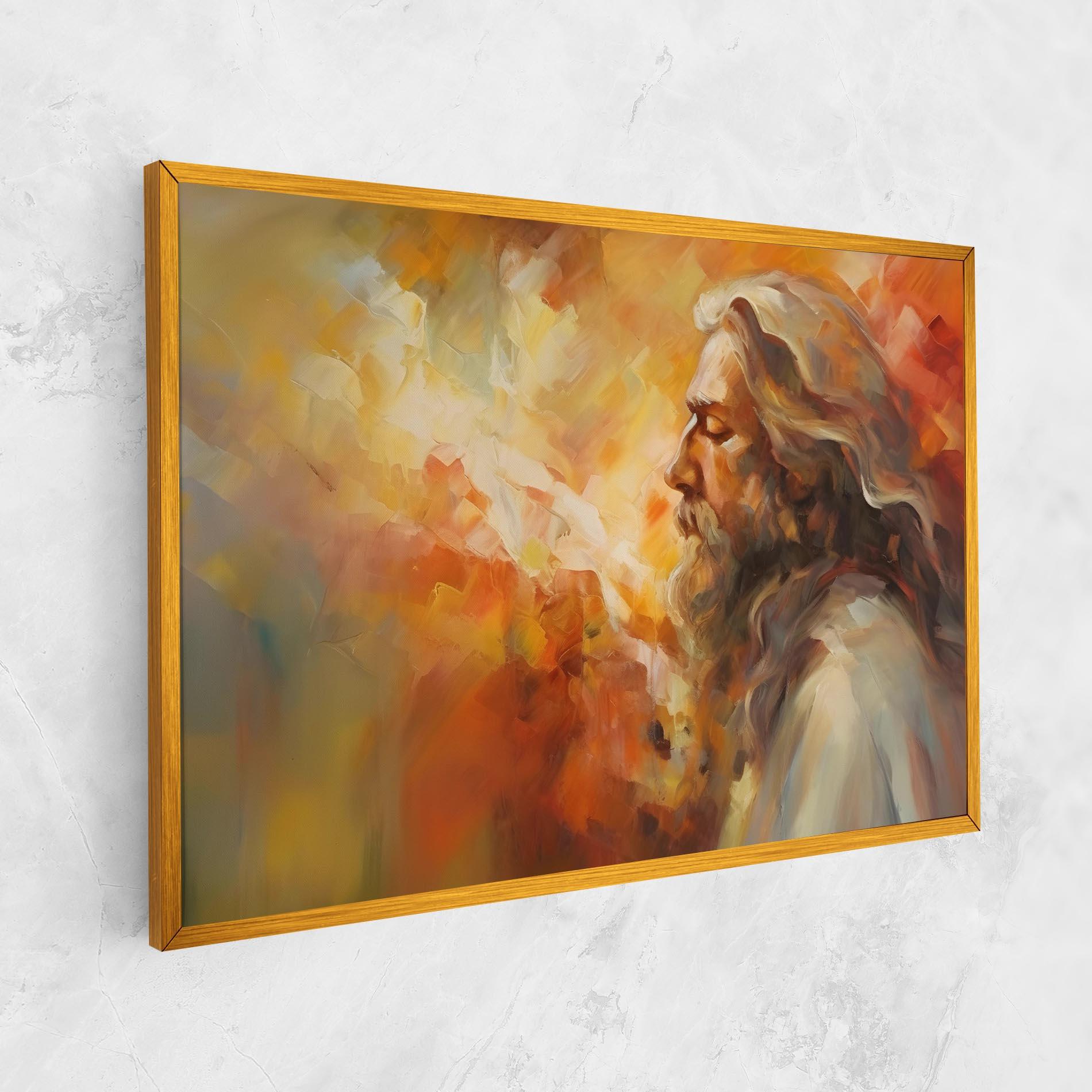 Leinwandbild Christ Oil Painting mockup 1
