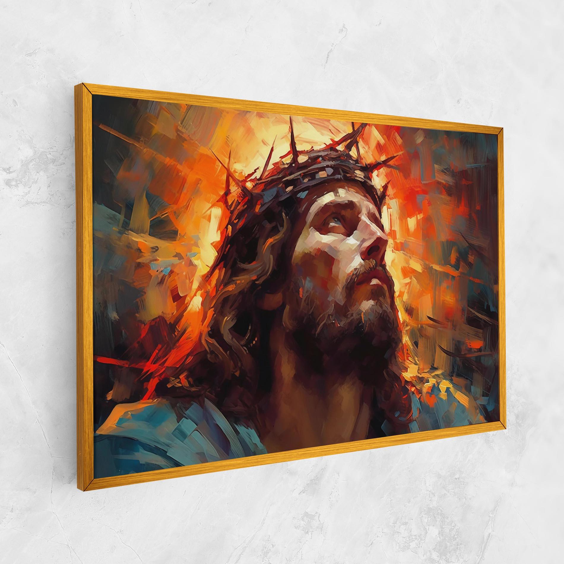 Leinwandbild Jesus Crown Light mockup 1