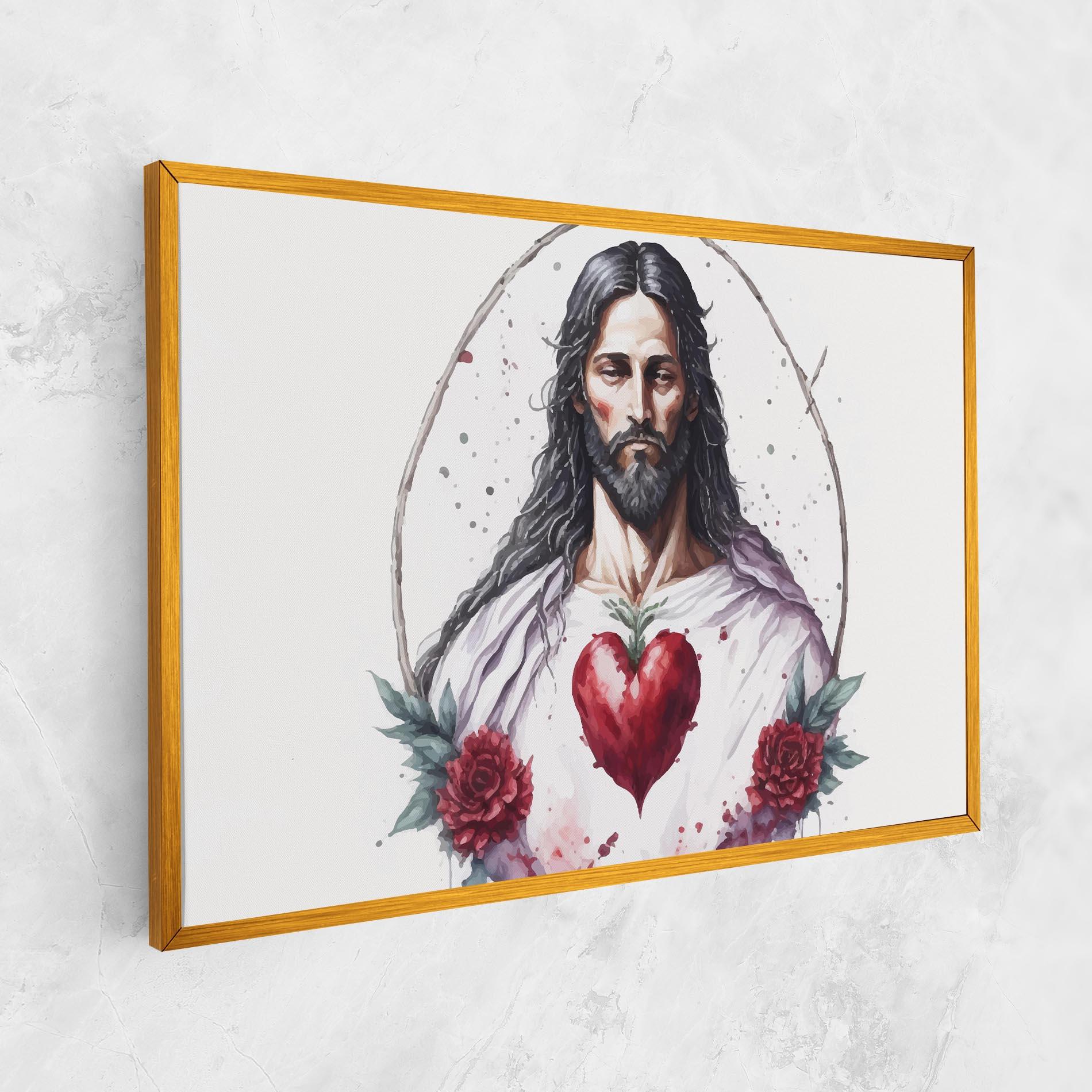 Leinwandbild Jesus Heart mockup 1