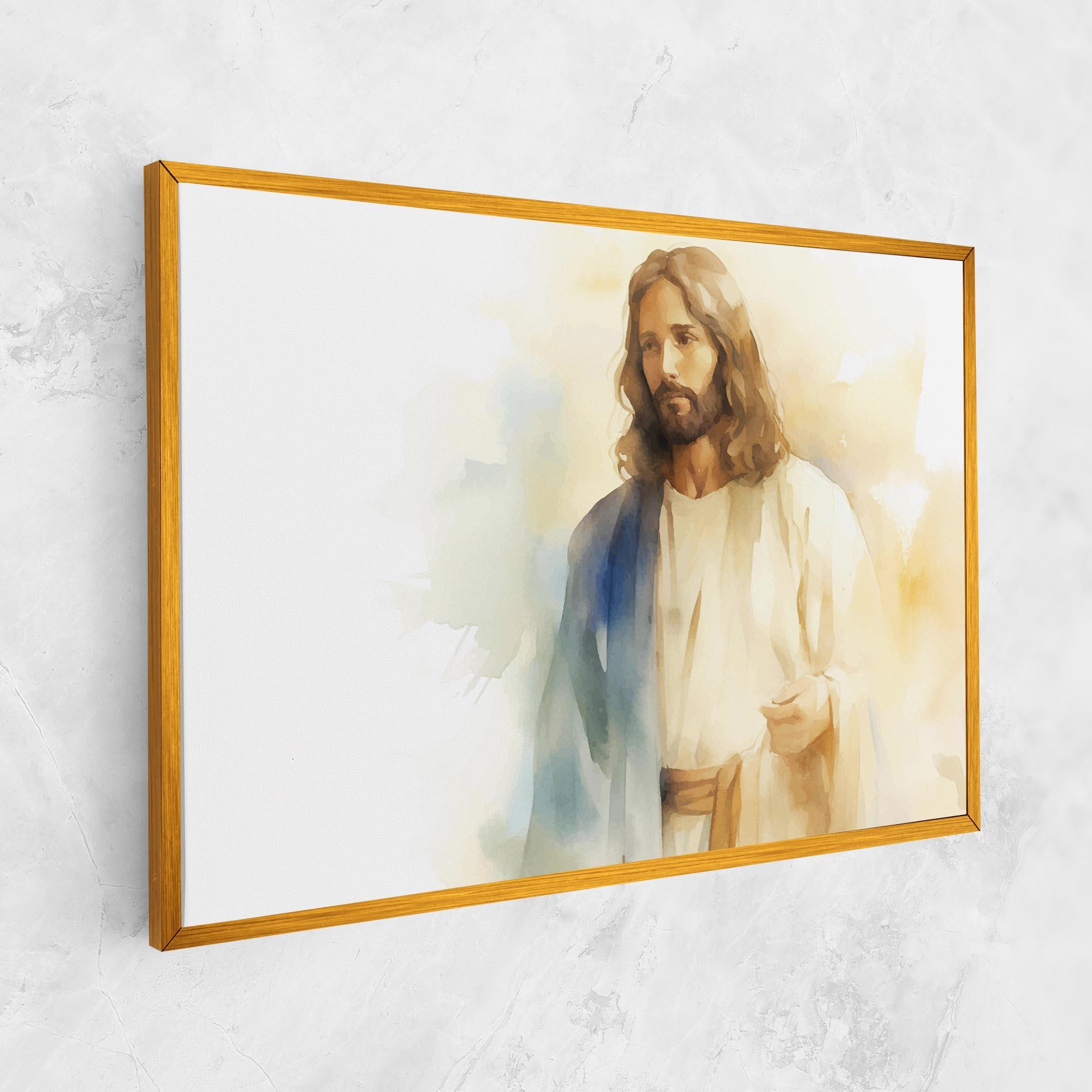 Leinwandbild Jesus Light Art mockup 1