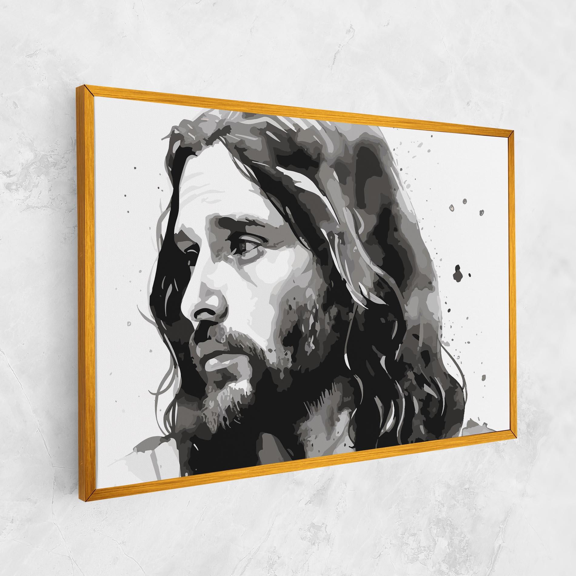 Leinwandbild Jesus Watercolor mockup 1