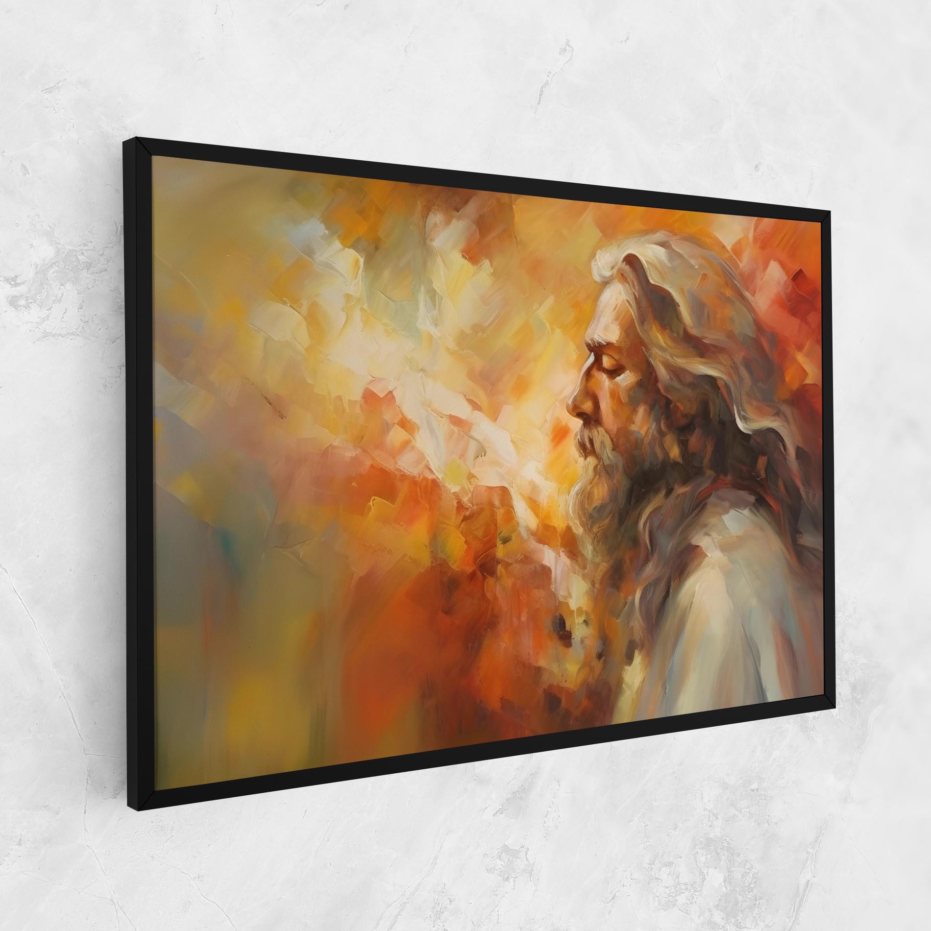 Leinwandbild Christ Oil Painting mockup 1