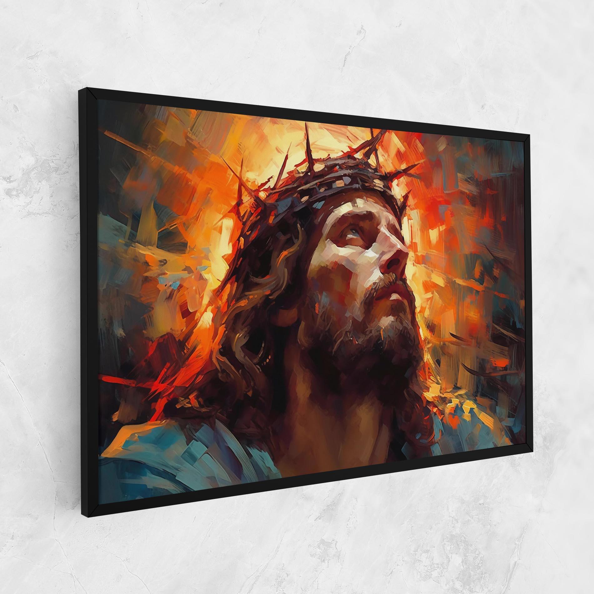 Leinwandbild Jesus Crown Light mockup 1