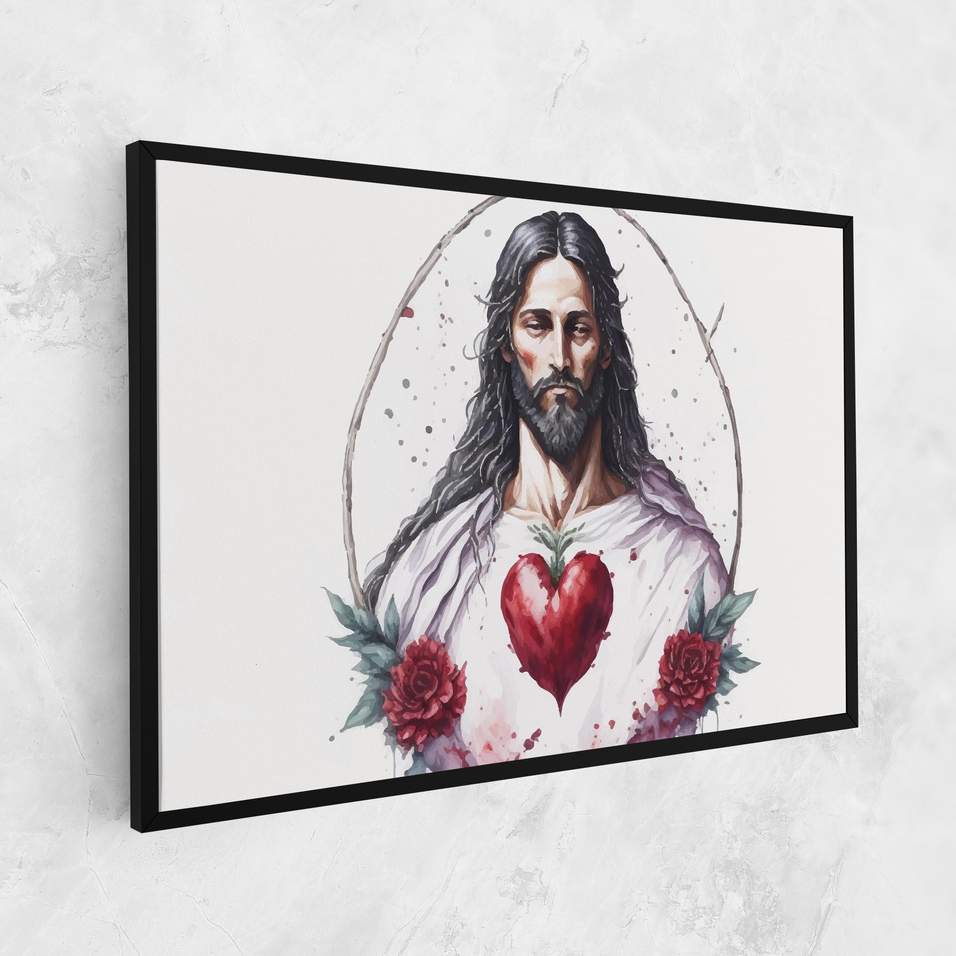 Leinwandbild Jesus Heart mockup 1