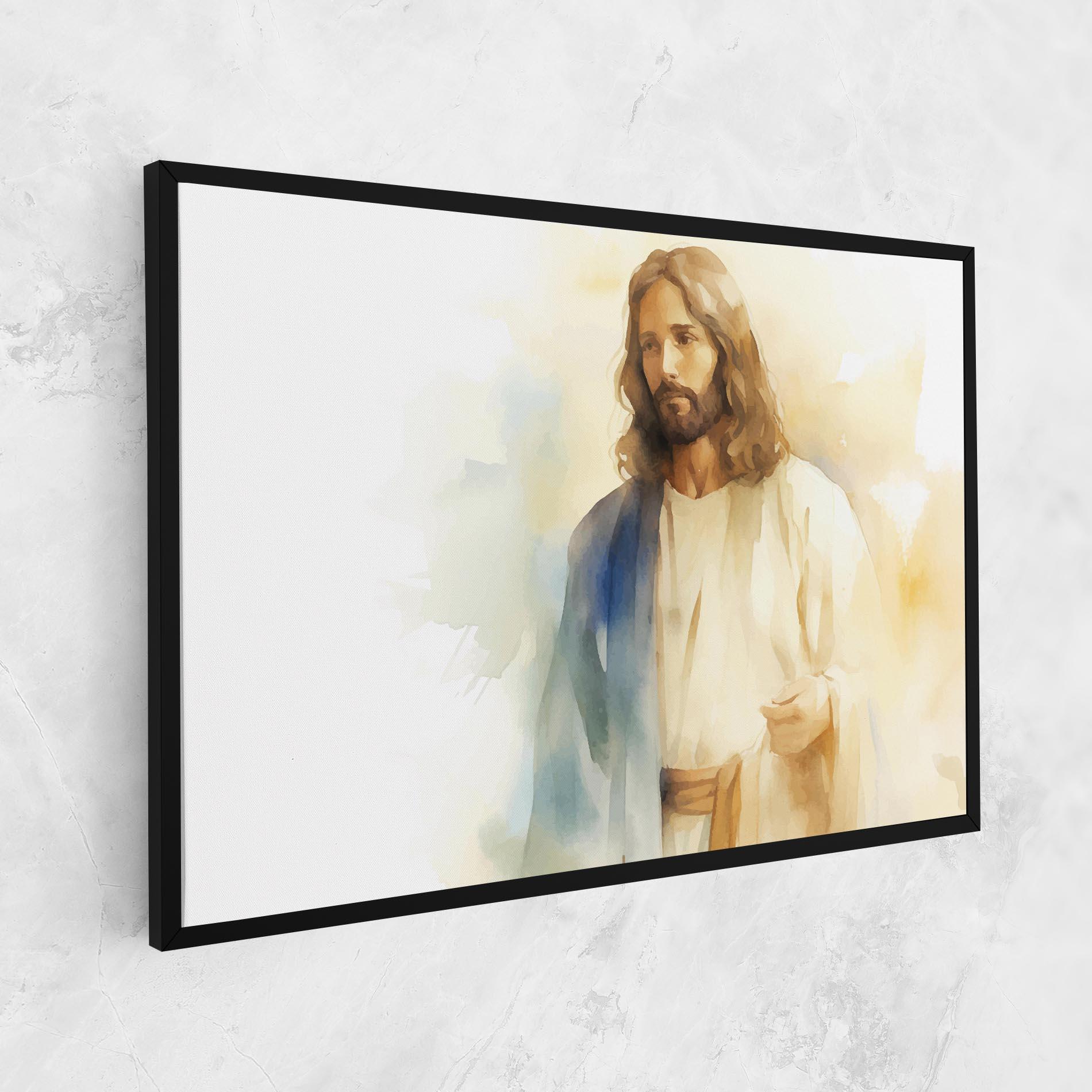 Leinwandbild Jesus Light Art mockup 1