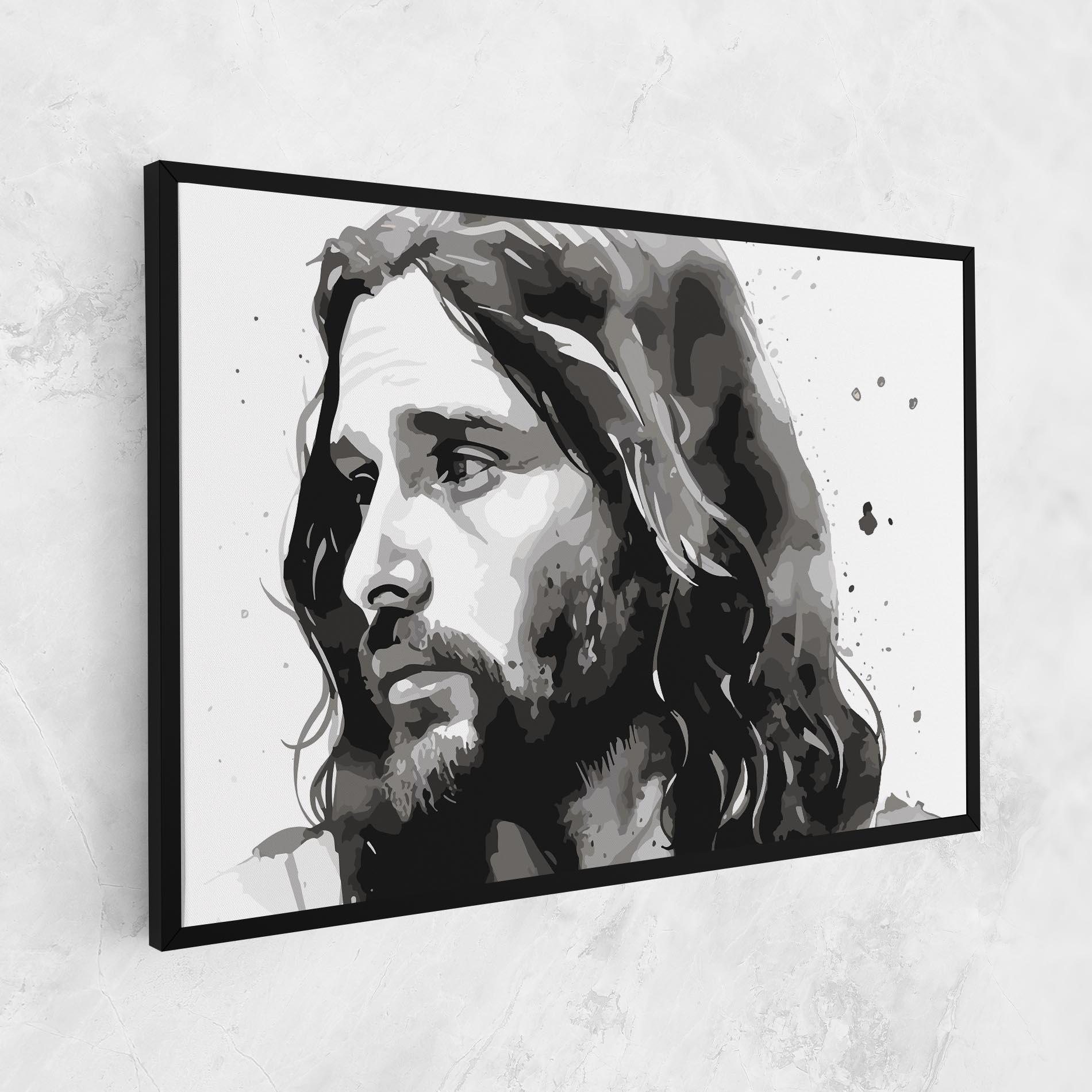 Leinwandbild Jesus Watercolor mockup 1