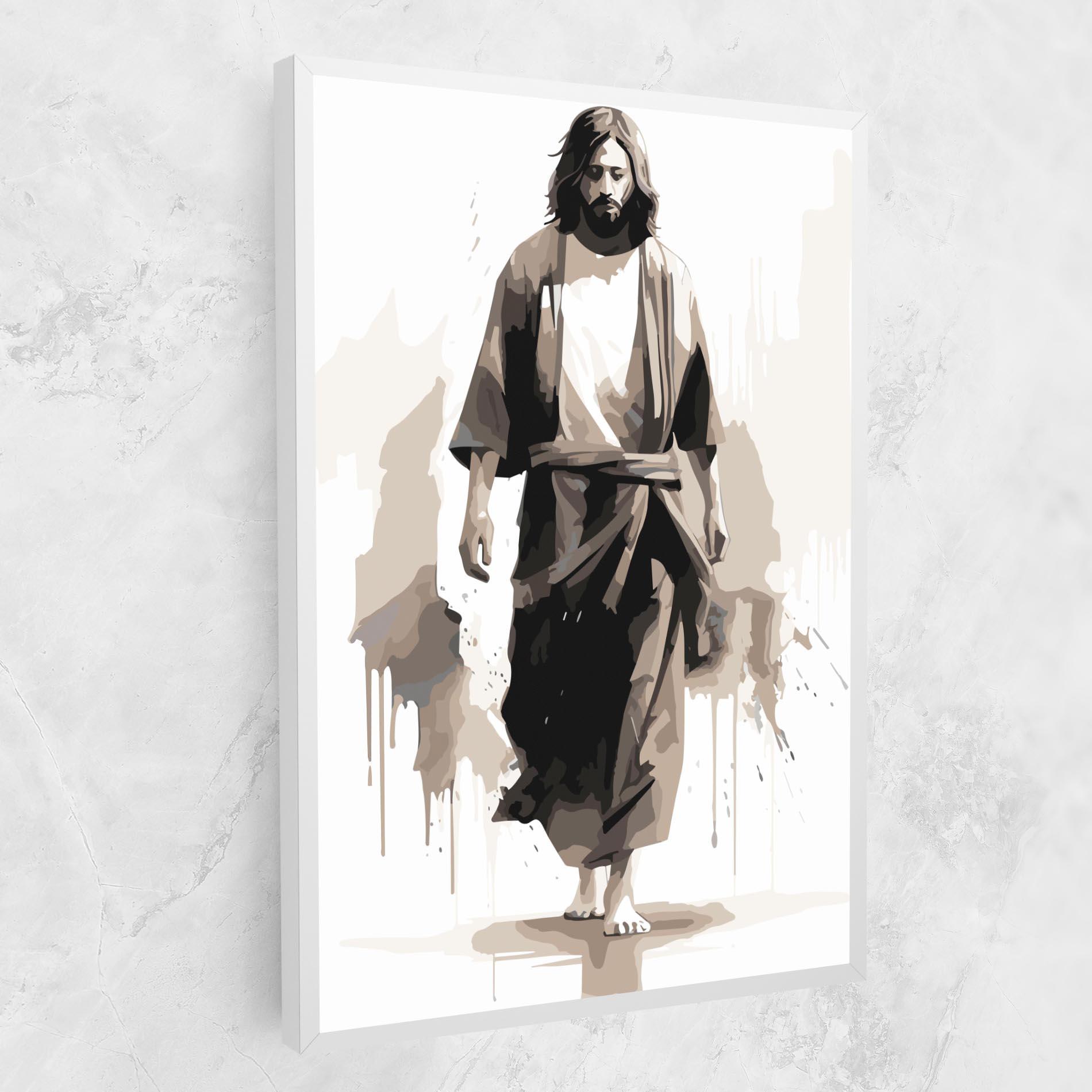 Leinwandbild Cream Art Jesus mockup 1