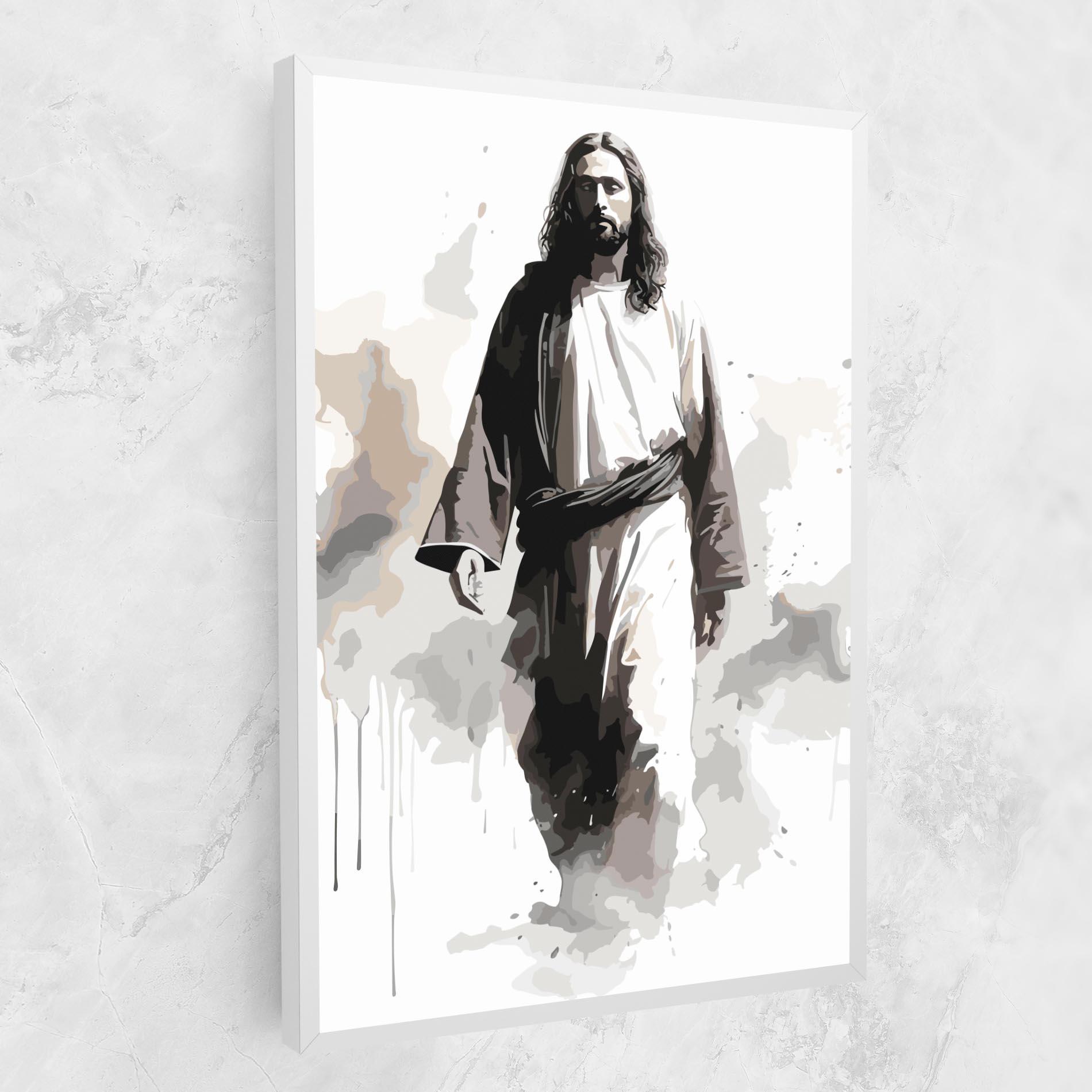 Leinwandbild Watercolor Jesus mockup 1