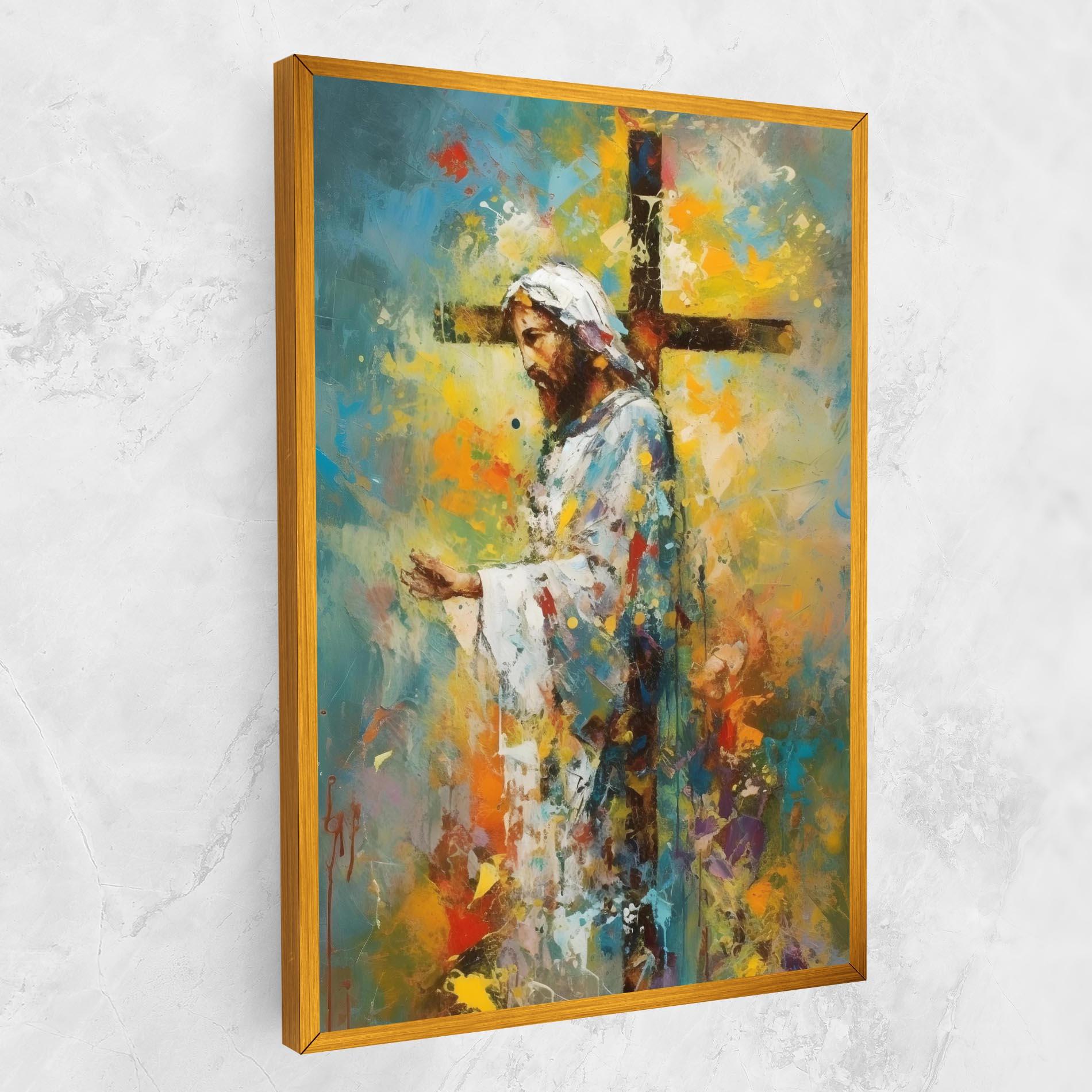 Leinwandbild Christ Art Painting mockup 1