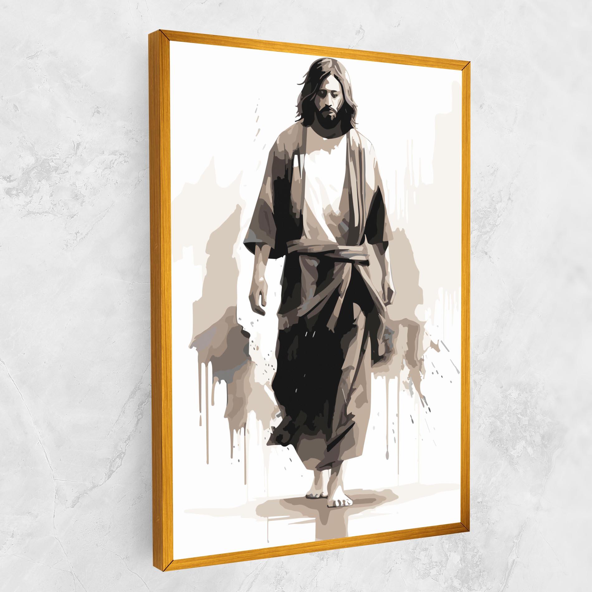 Leinwandbild Cream Art Jesus mockup 1
