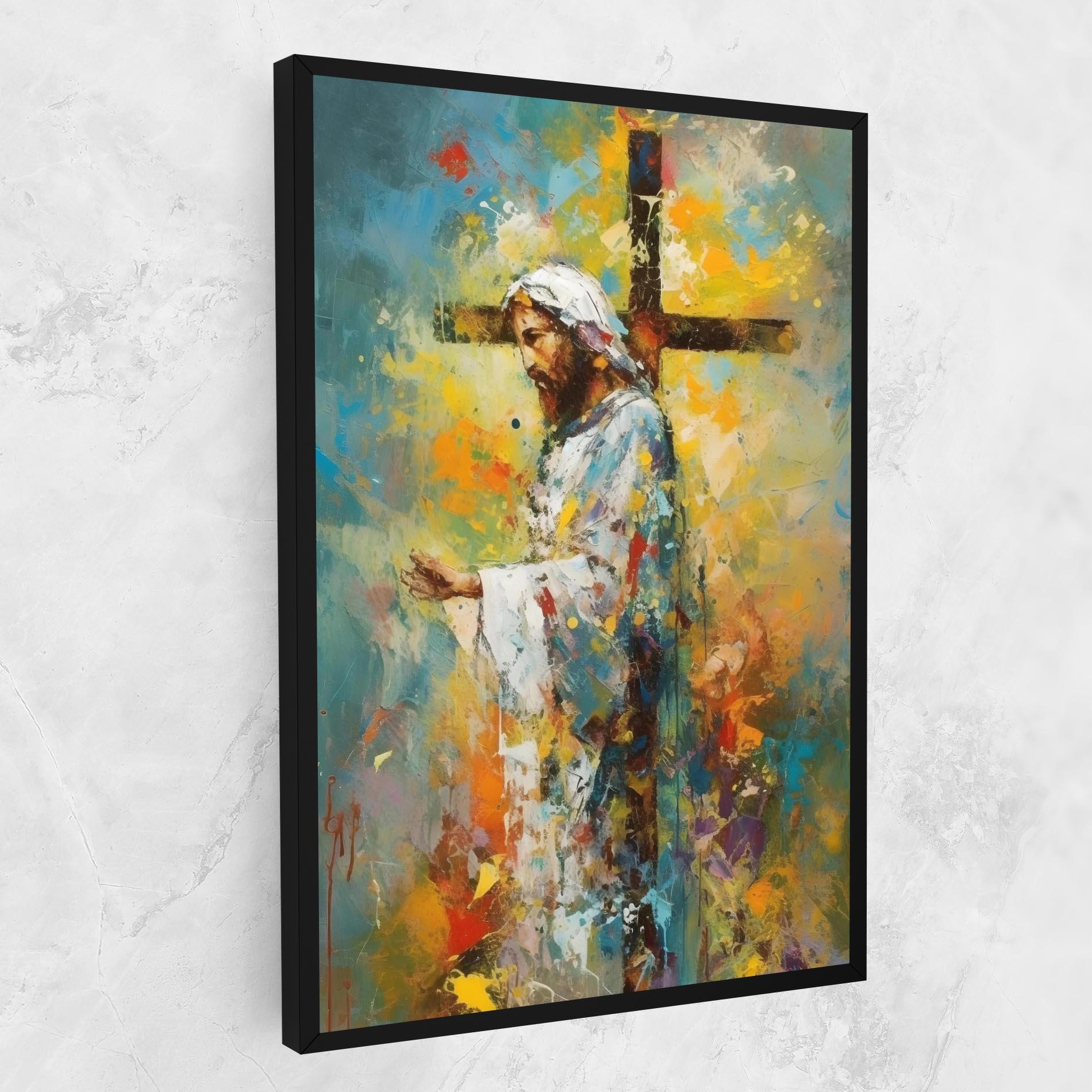 Leinwandbild Christ Art Painting mockup 1