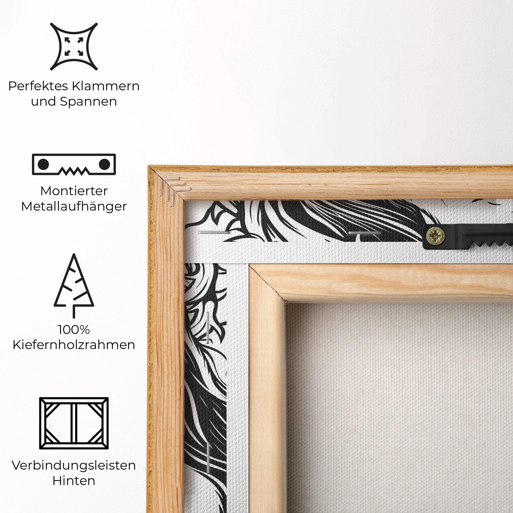 Leinwandbild Black White Jesus mockup 5