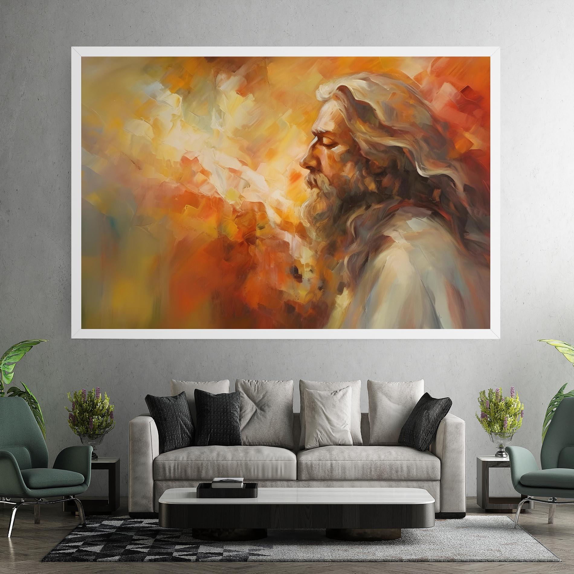 Leinwandbild Christ Oil Painting mockup 7