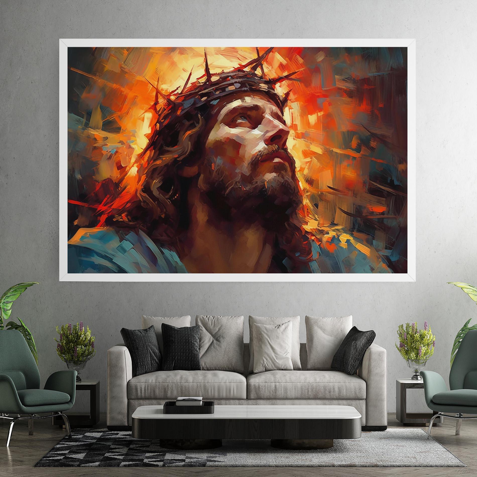 Leinwandbild Jesus Crown Light mockup 7