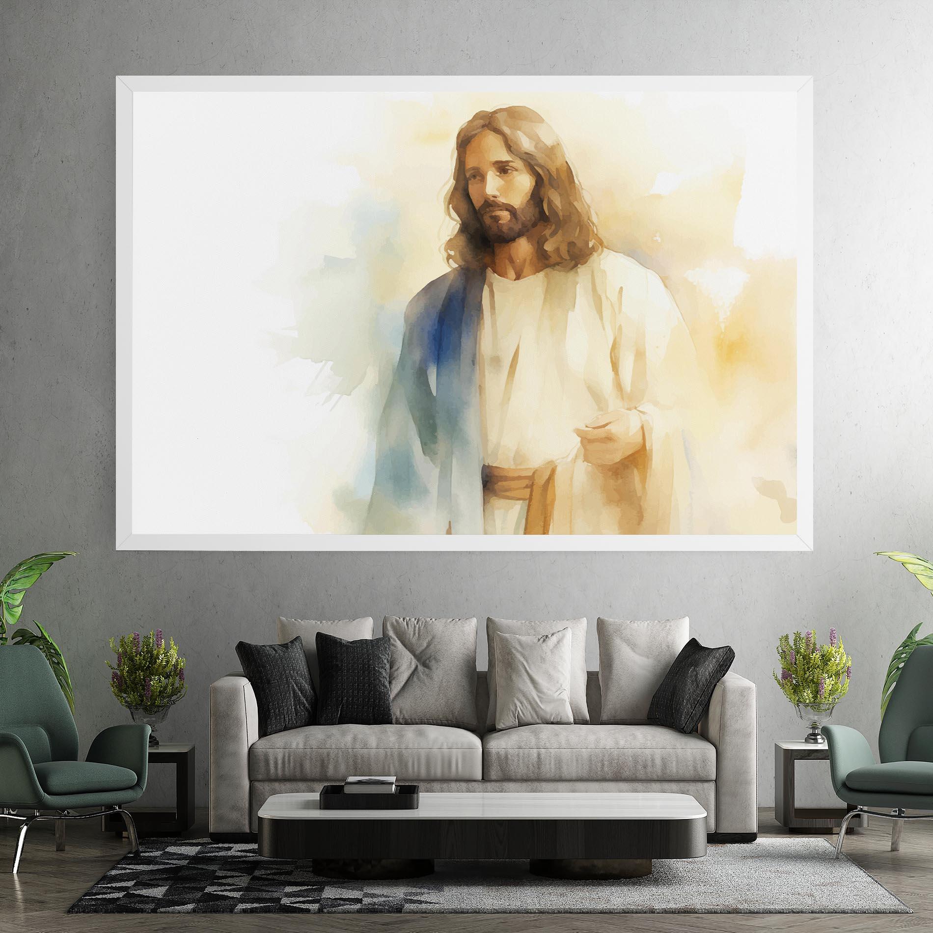 Leinwandbild Jesus Light Art mockup 7