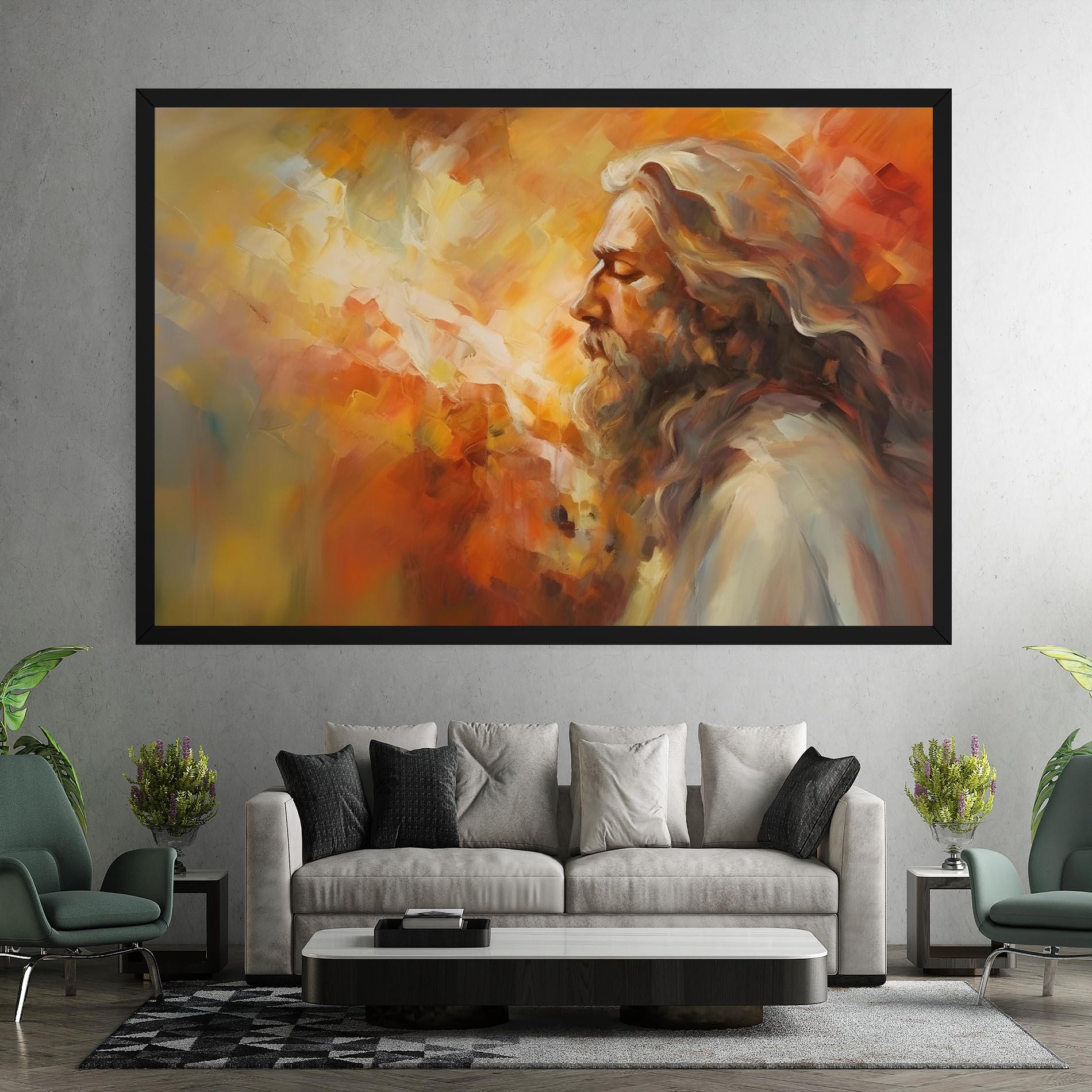 Leinwandbild Christ Oil Painting mockup 7