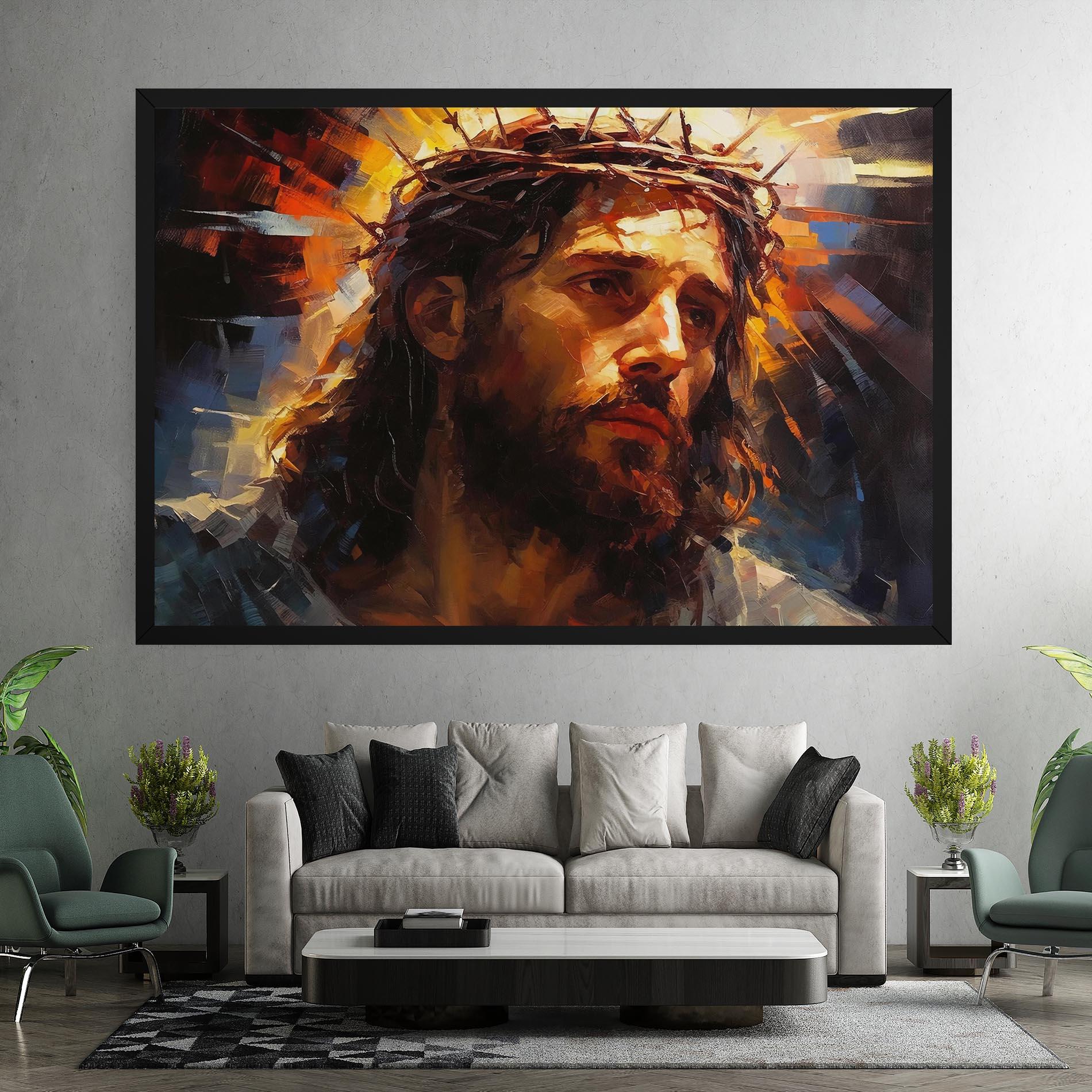 Leinwandbild Jesus Crown mockup 7