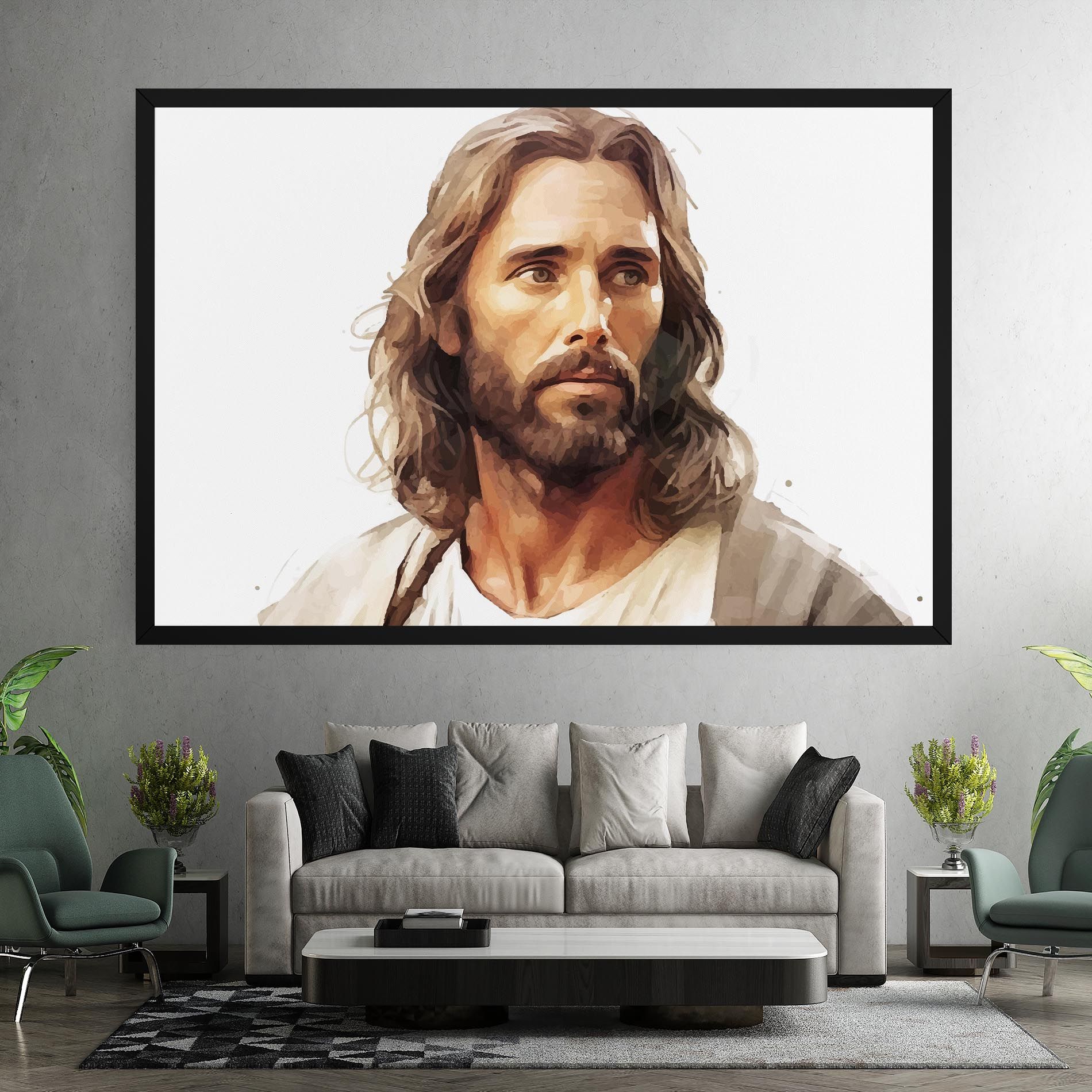 Jesus Long Hair mockup 7