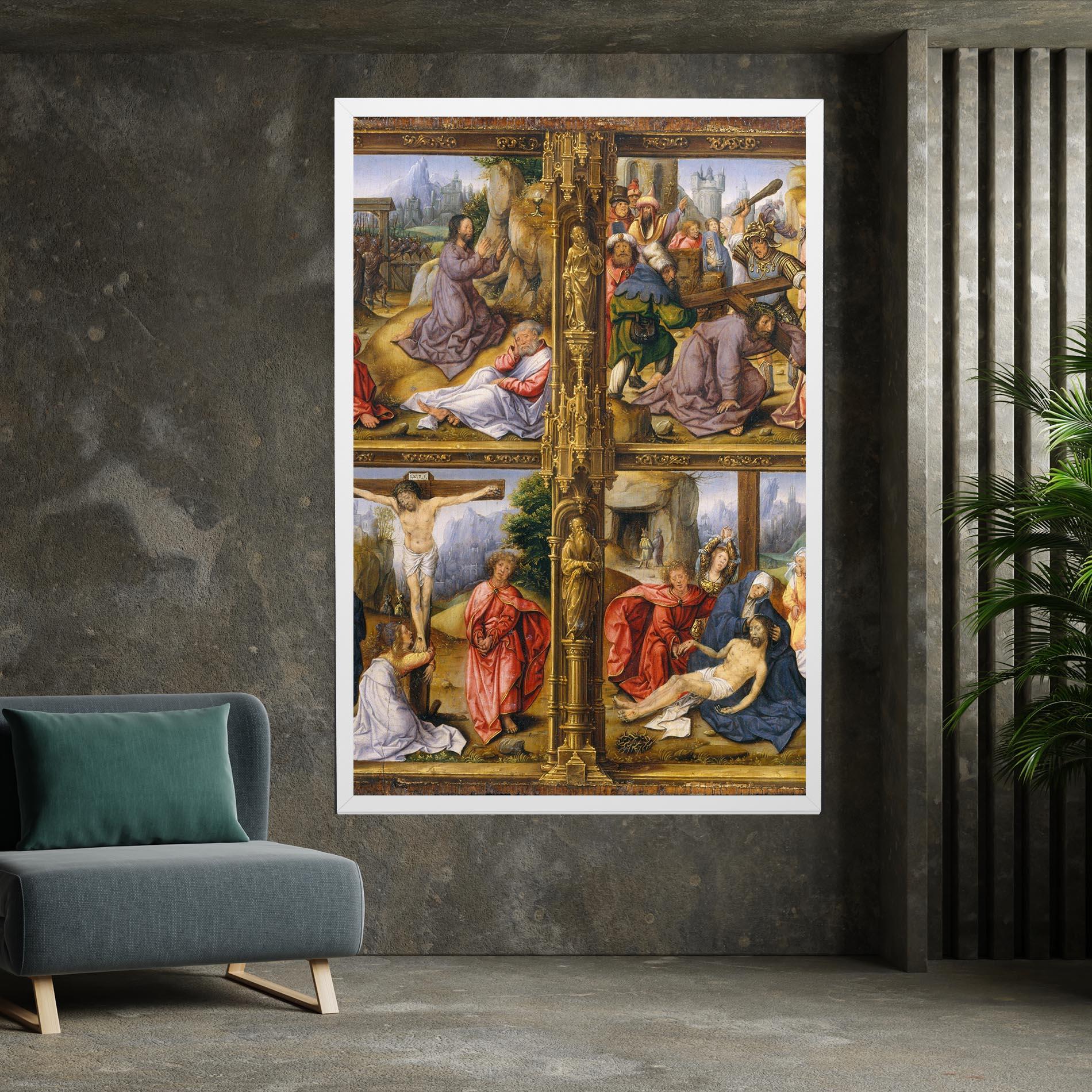 Leinwandbild Gold Window View mockup 7