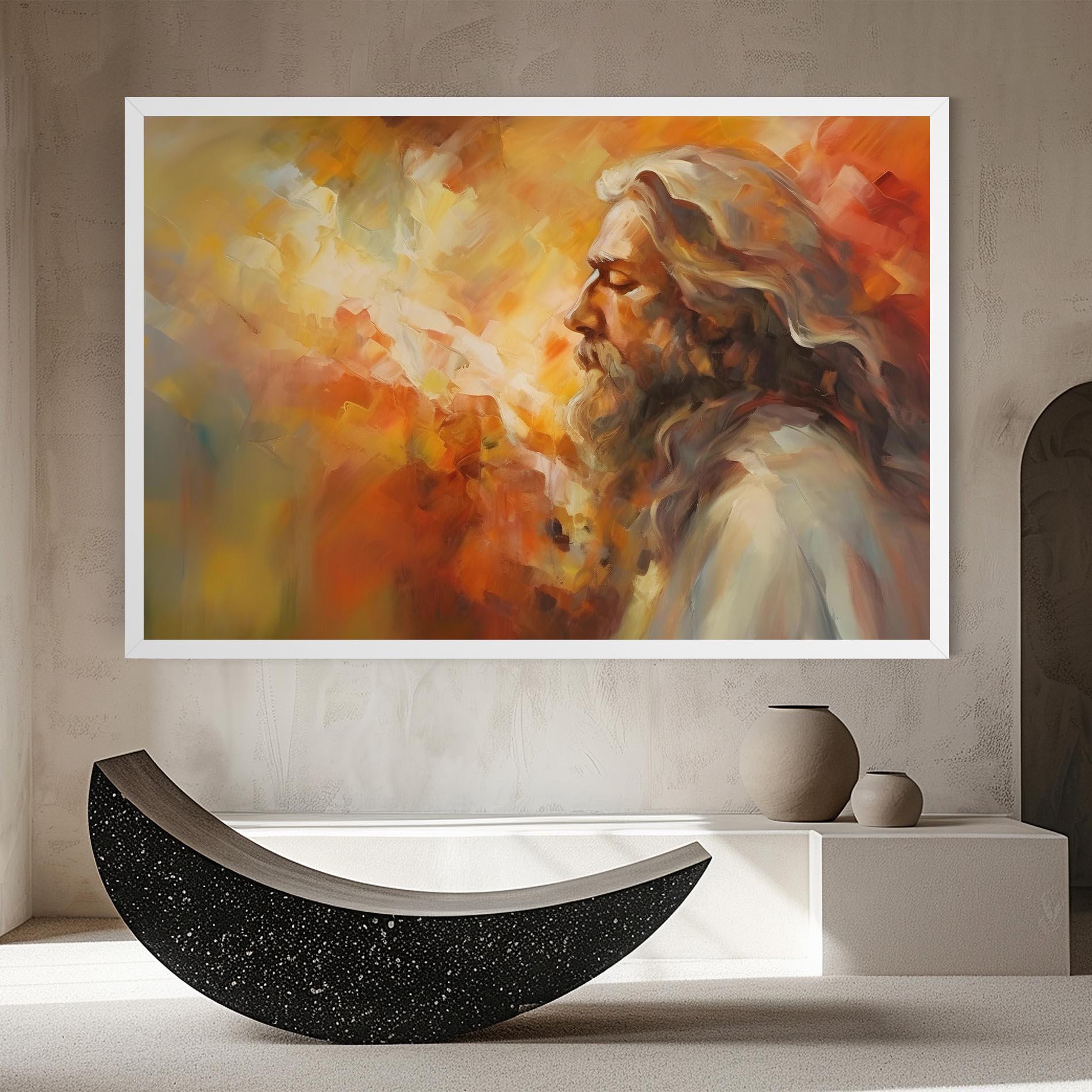 Leinwandbild Christ Oil Painting mockup 8