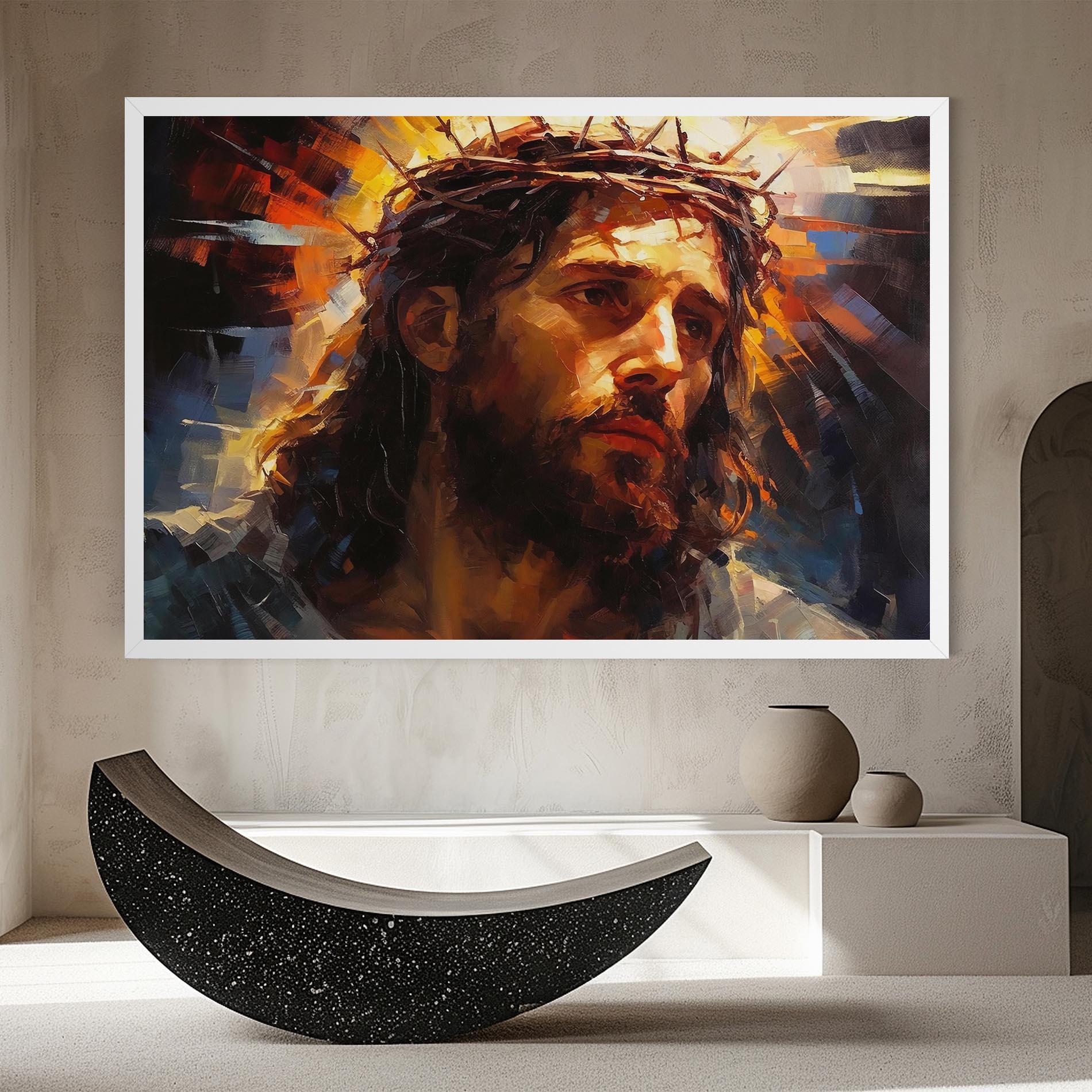Leinwandbild Jesus Crown mockup 8